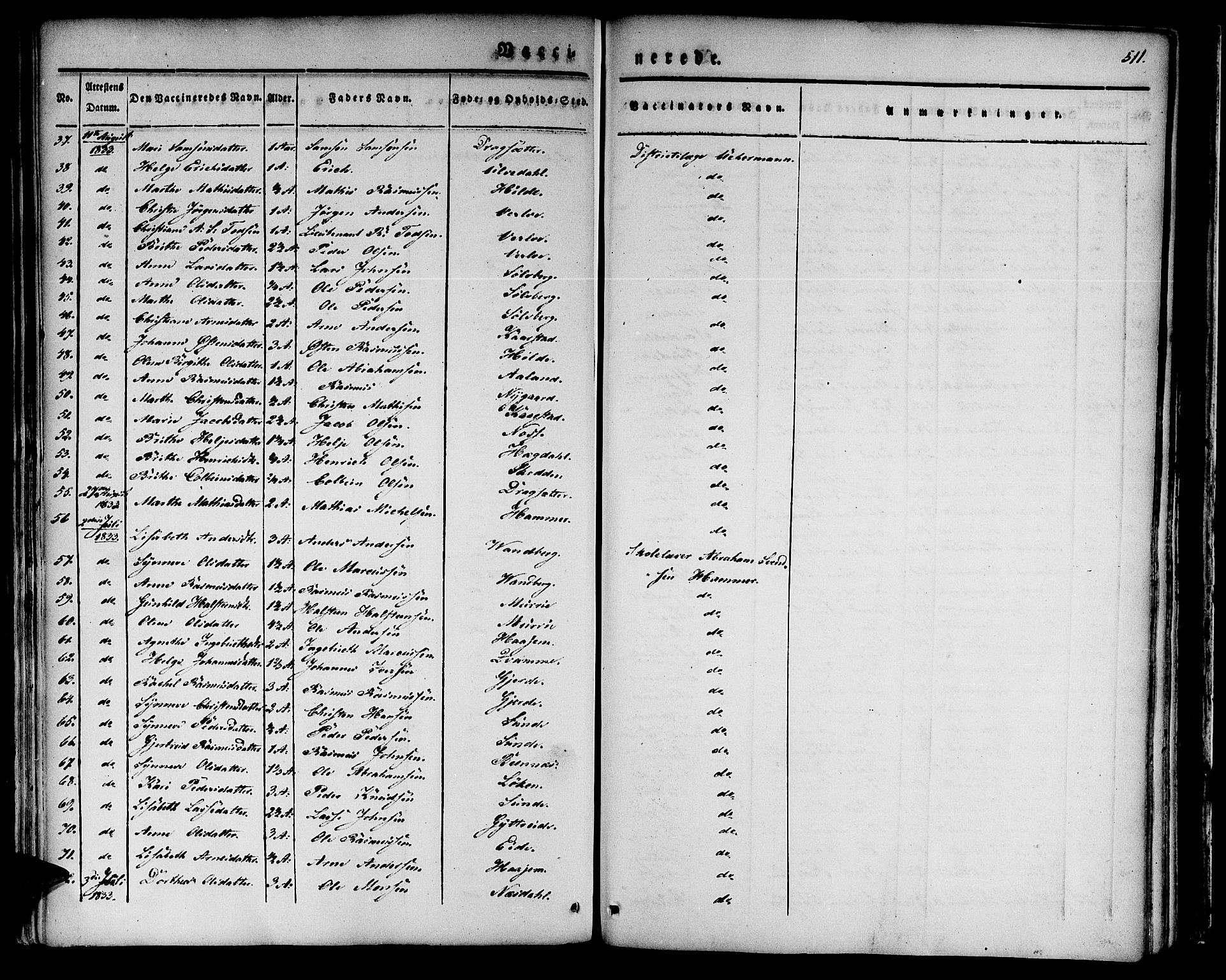 Innvik sokneprestembete, AV/SAB-A-80501: Parish register (official) no. A 4II, 1832-1846, p. 511