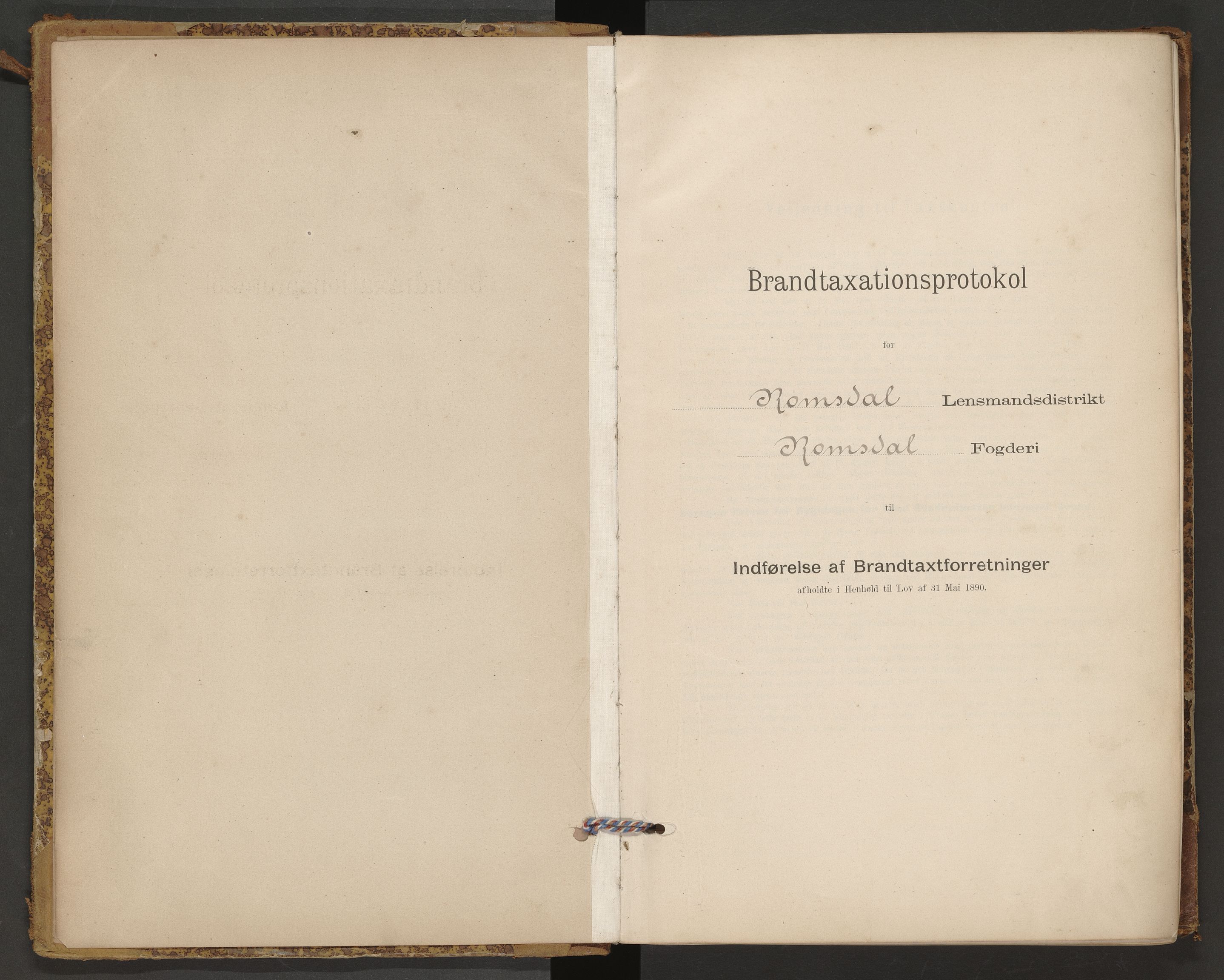 Norges Brannkasse Romsdal, SAT/A-5499/Fb/L0001: Branntakstprotokoll, 1895-1915