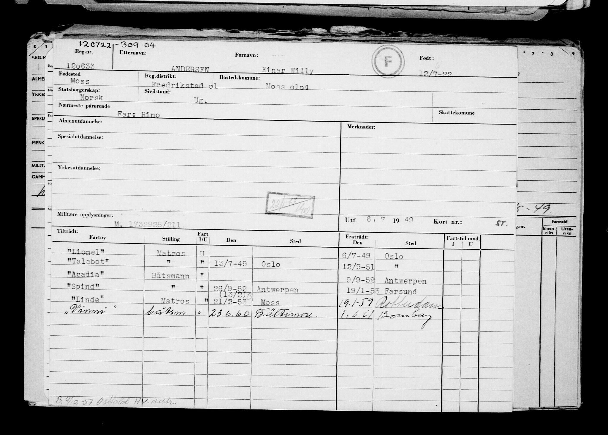 Direktoratet for sjømenn, AV/RA-S-3545/G/Gb/L0208: Hovedkort, 1922, p. 432