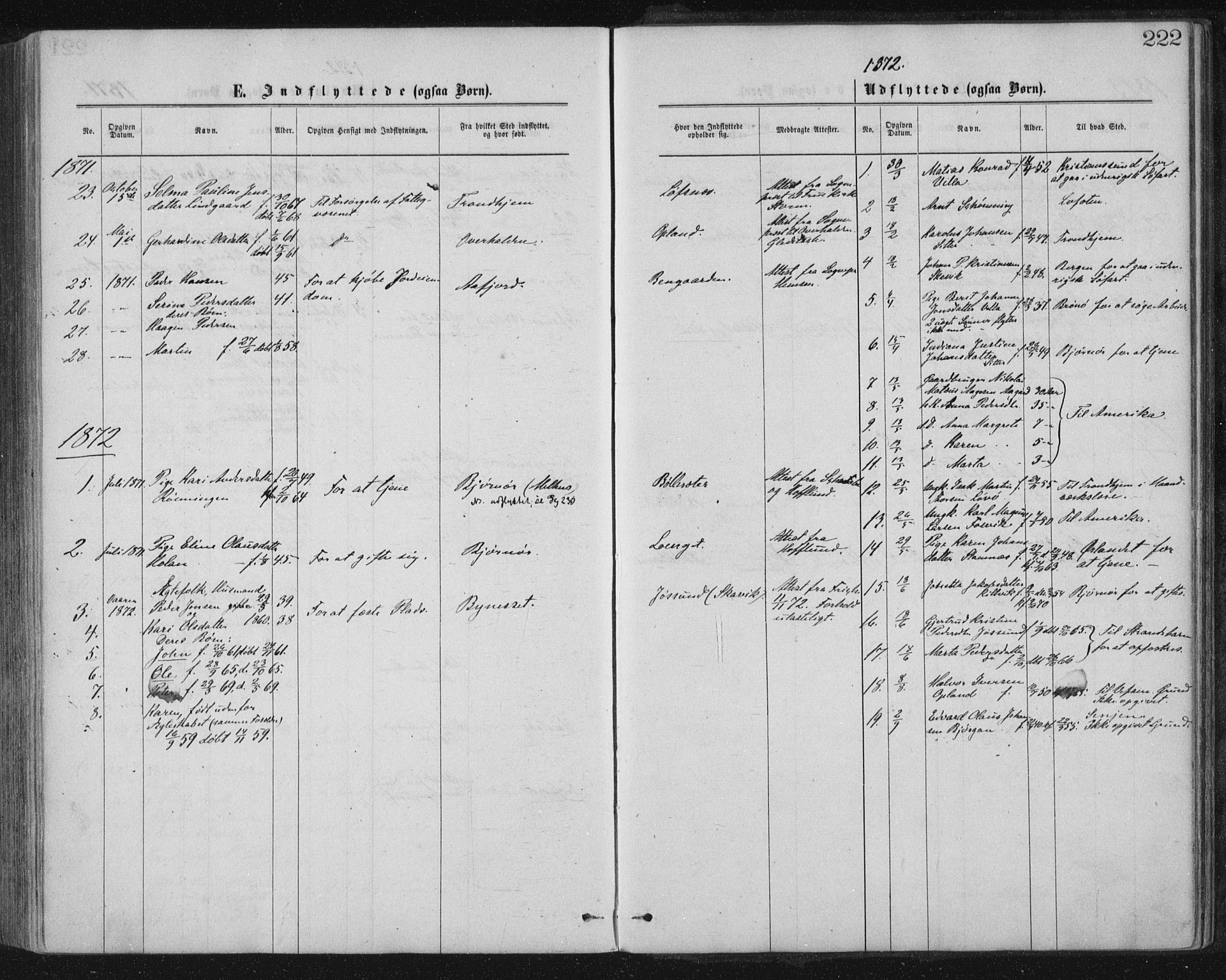 Ministerialprotokoller, klokkerbøker og fødselsregistre - Nord-Trøndelag, SAT/A-1458/771/L0596: Parish register (official) no. 771A03, 1870-1884, p. 222
