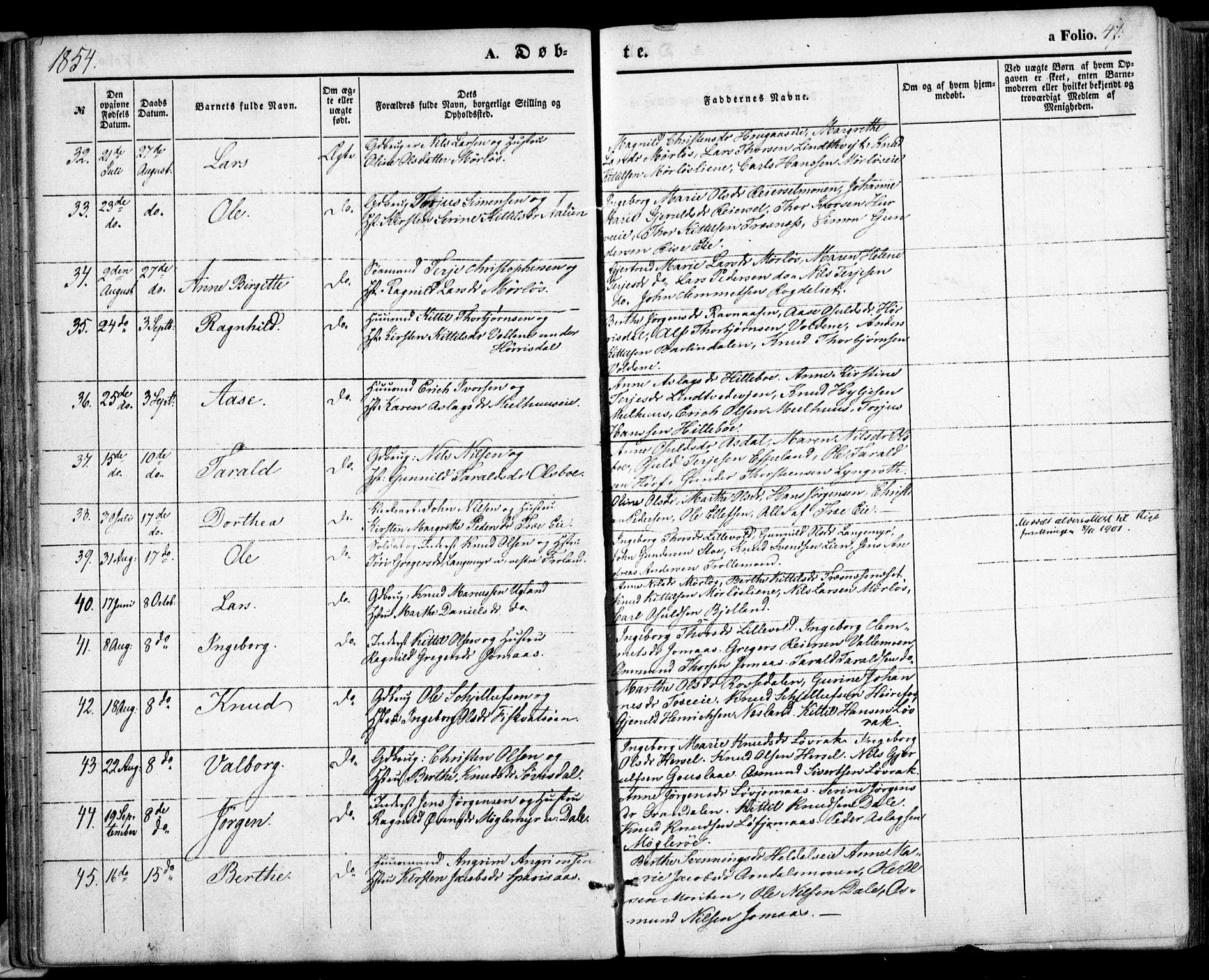 Froland sokneprestkontor, AV/SAK-1111-0013/F/Fa/L0002: Parish register (official) no. A 2, 1845-1863, p. 47