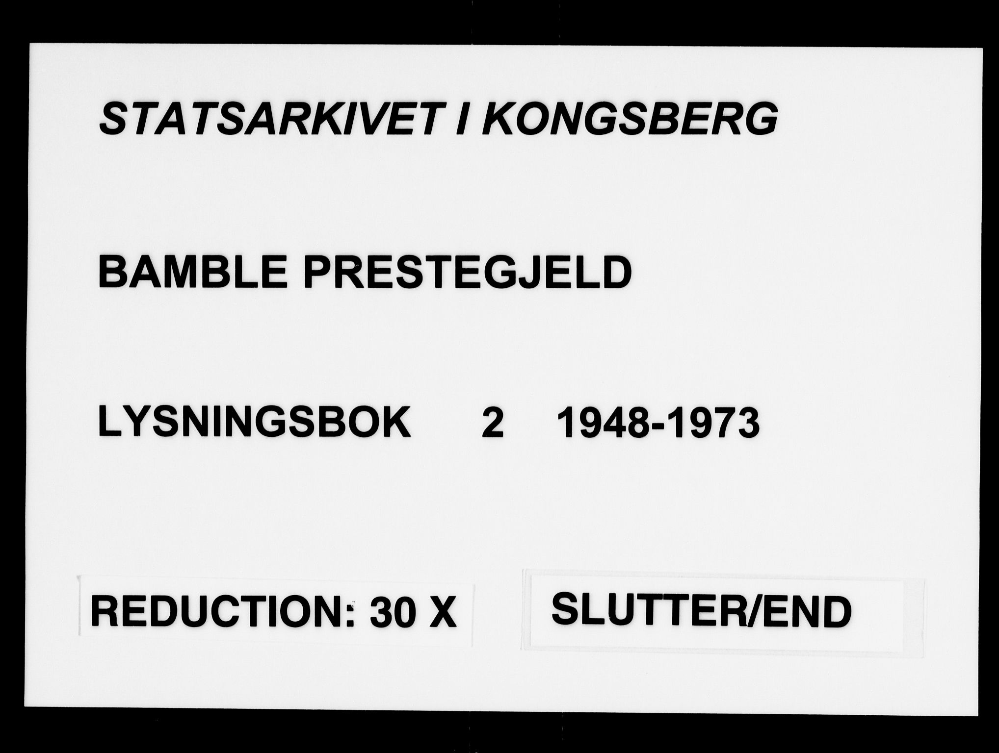 Bamble kirkebøker, AV/SAKO-A-253/H/Ha/L0002: Banns register no. 2, 1948-1973