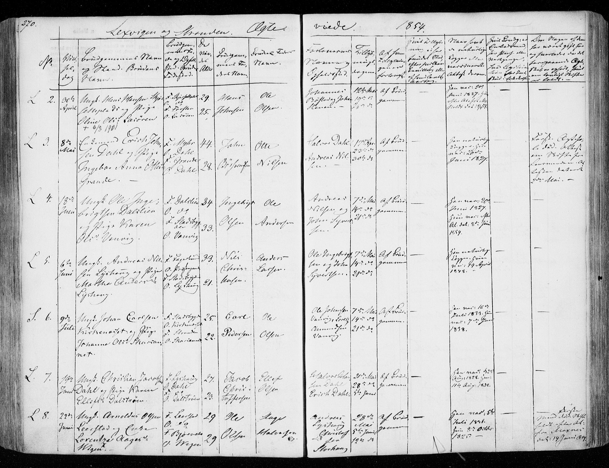 Ministerialprotokoller, klokkerbøker og fødselsregistre - Nord-Trøndelag, SAT/A-1458/701/L0007: Parish register (official) no. 701A07 /1, 1842-1854, p. 270
