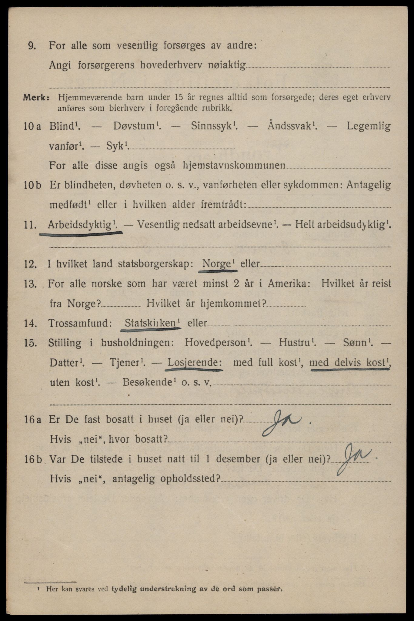 SAT, 1920 census for Trondheim, 1920, p. 96113