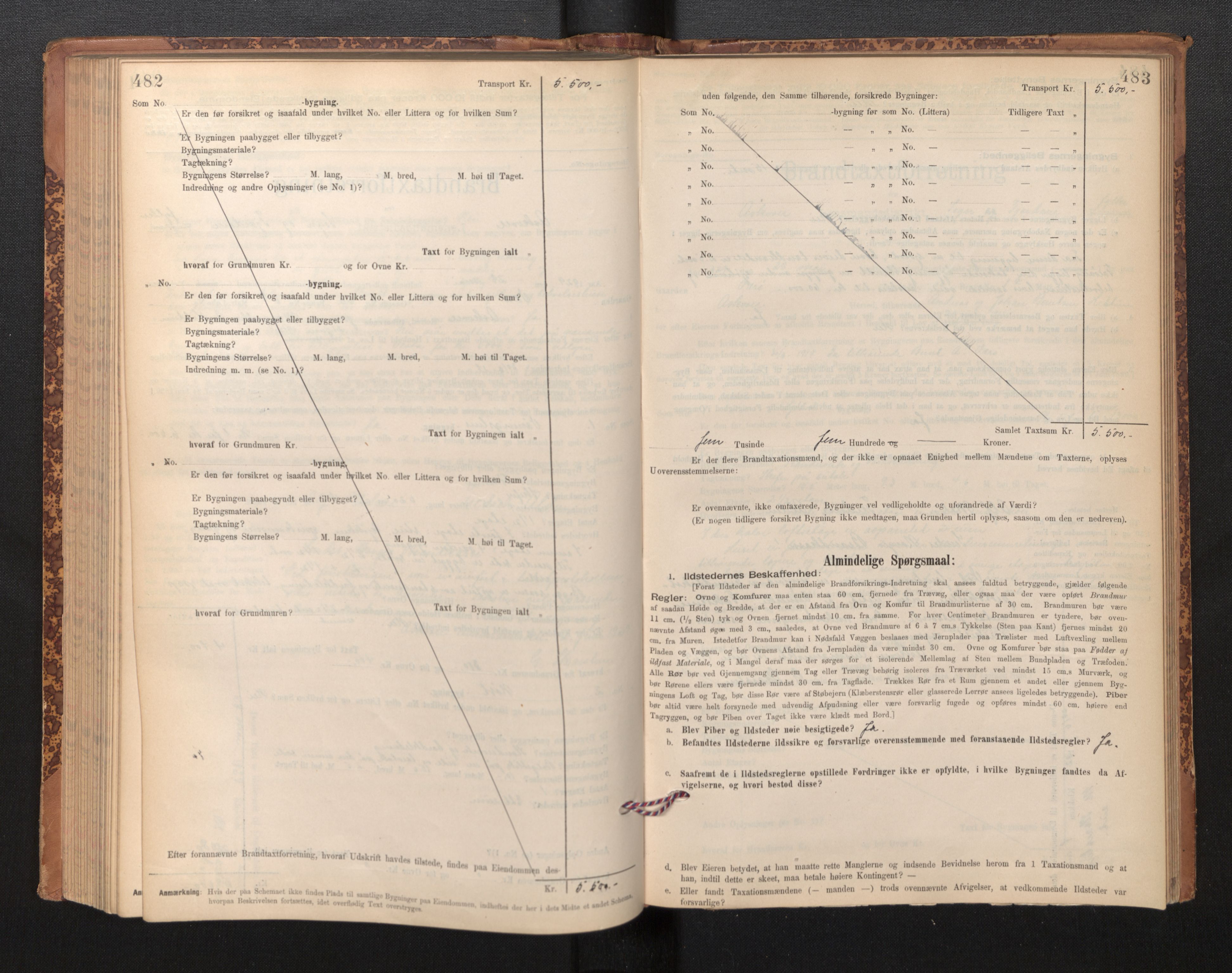 Lensmannen i Askvoll, AV/SAB-A-26301/0012/L0004: Branntakstprotokoll, skjematakst og liste over branntakstmenn, 1895-1932, p. 482-483