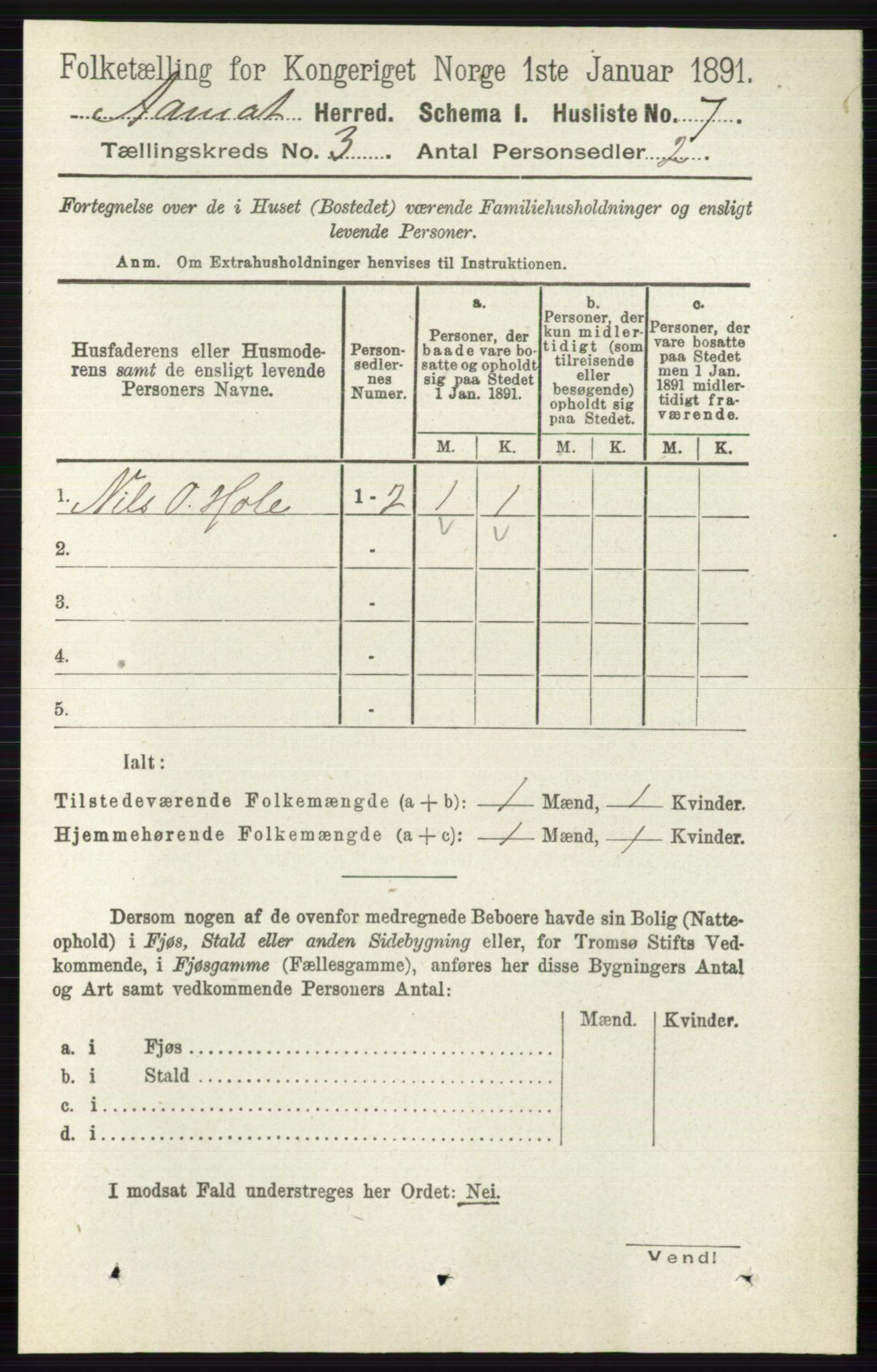 RA, 1891 census for 0429 Åmot, 1891, p. 1392