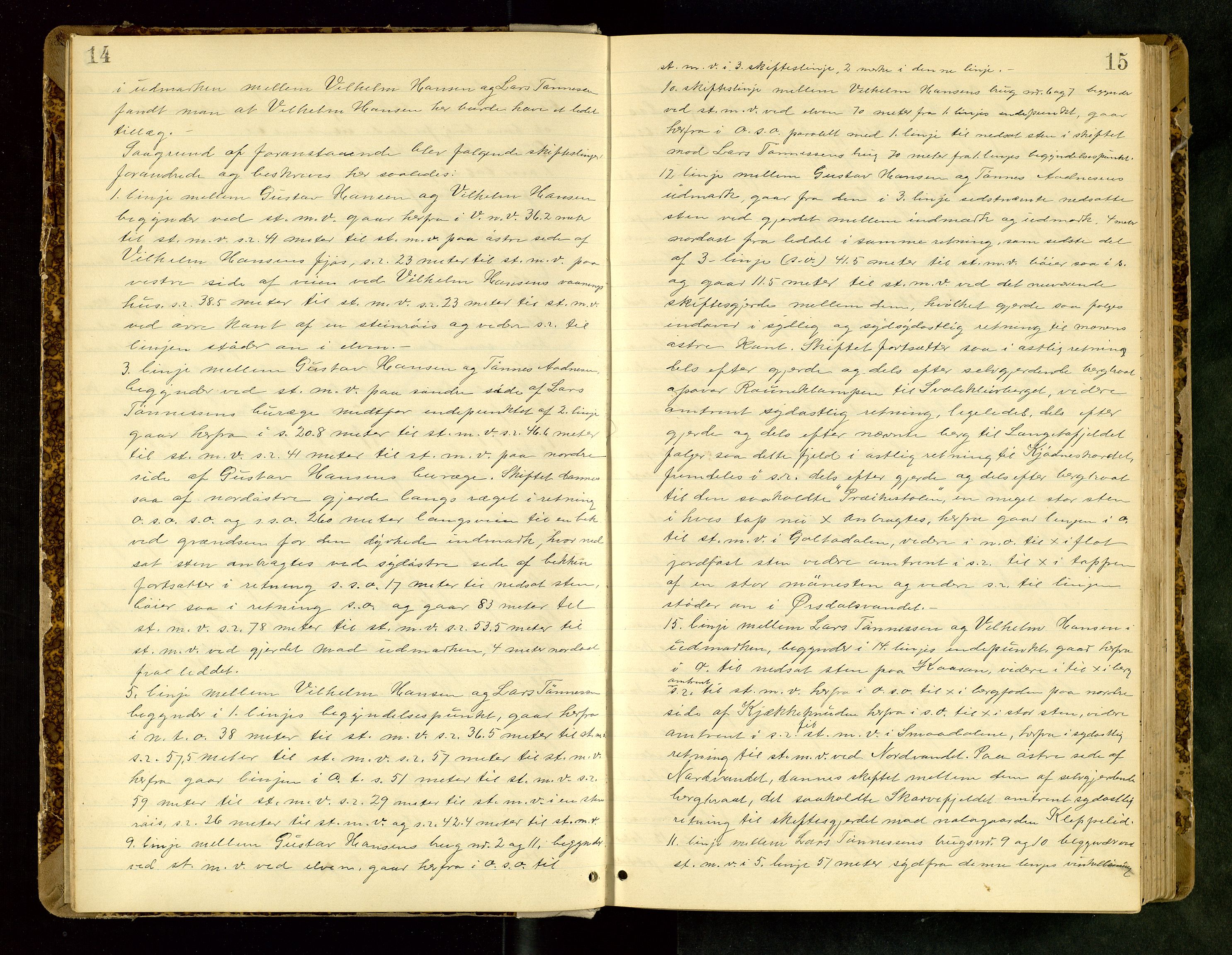 Rogaland jordskifterett, AV/SAST-A-102426/Oa/L0061: Forhandlingsprotokoll, 1903-1907, p. 14-15