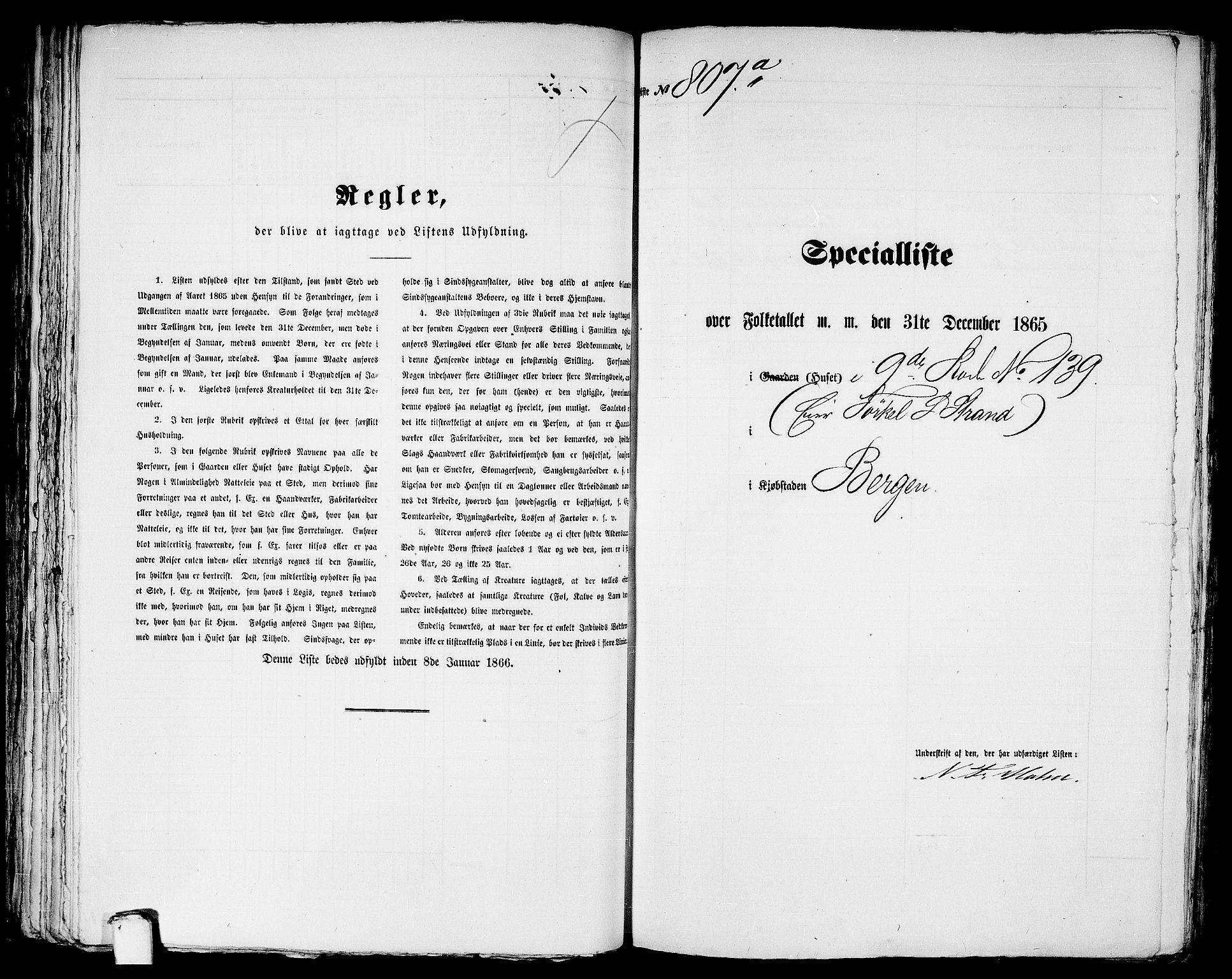 RA, 1865 census for Bergen, 1865, p. 1675