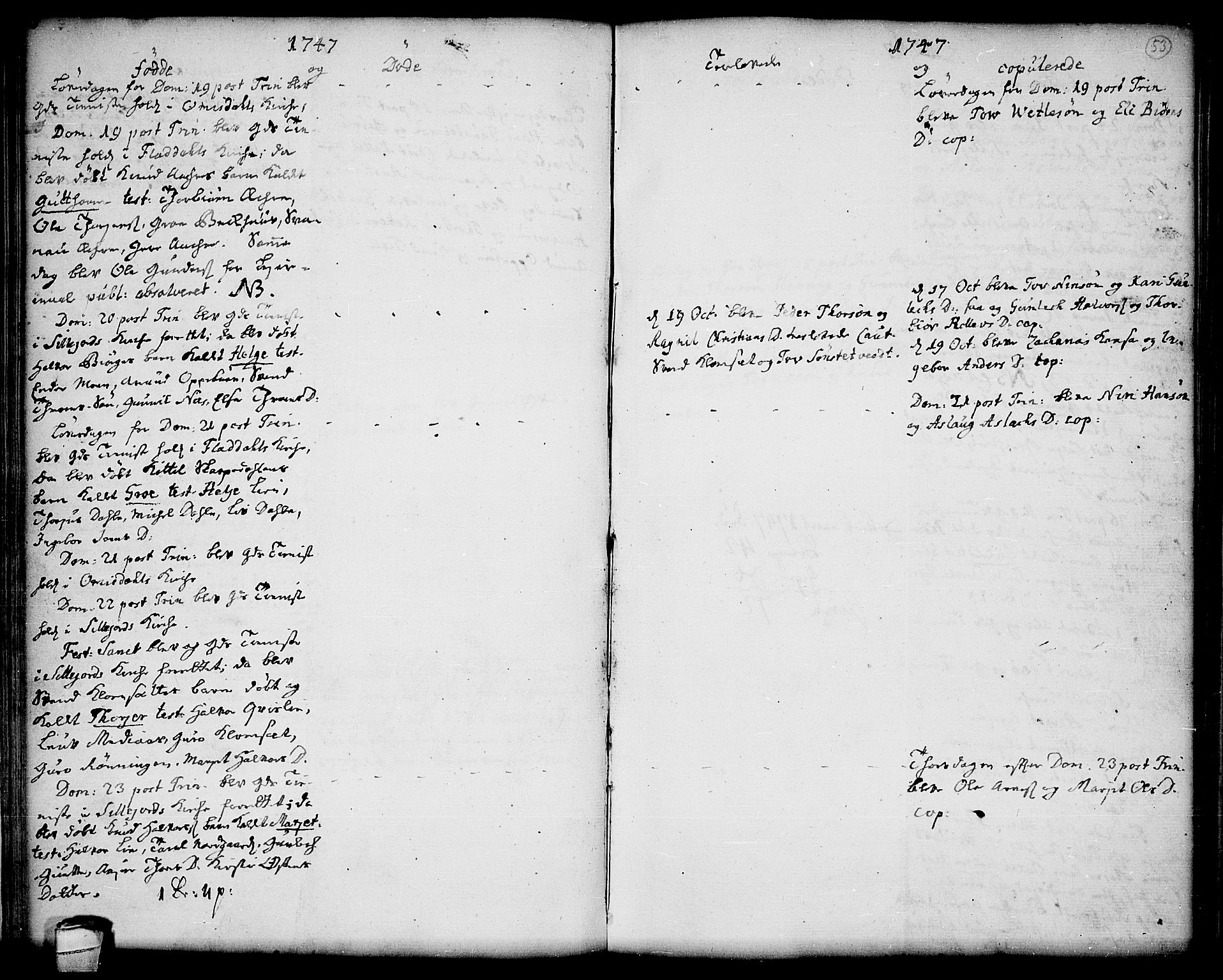 Seljord kirkebøker, SAKO/A-20/F/Fa/L0006: Parish register (official) no. I 6, 1744-1755, p. 53