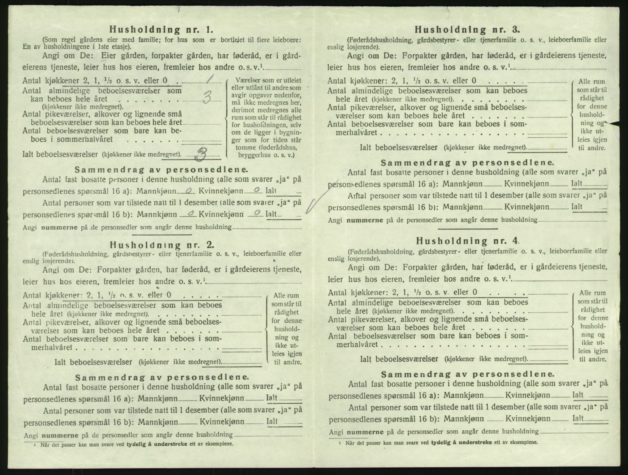 SAKO, 1920 census for Tjølling, 1920, p. 964