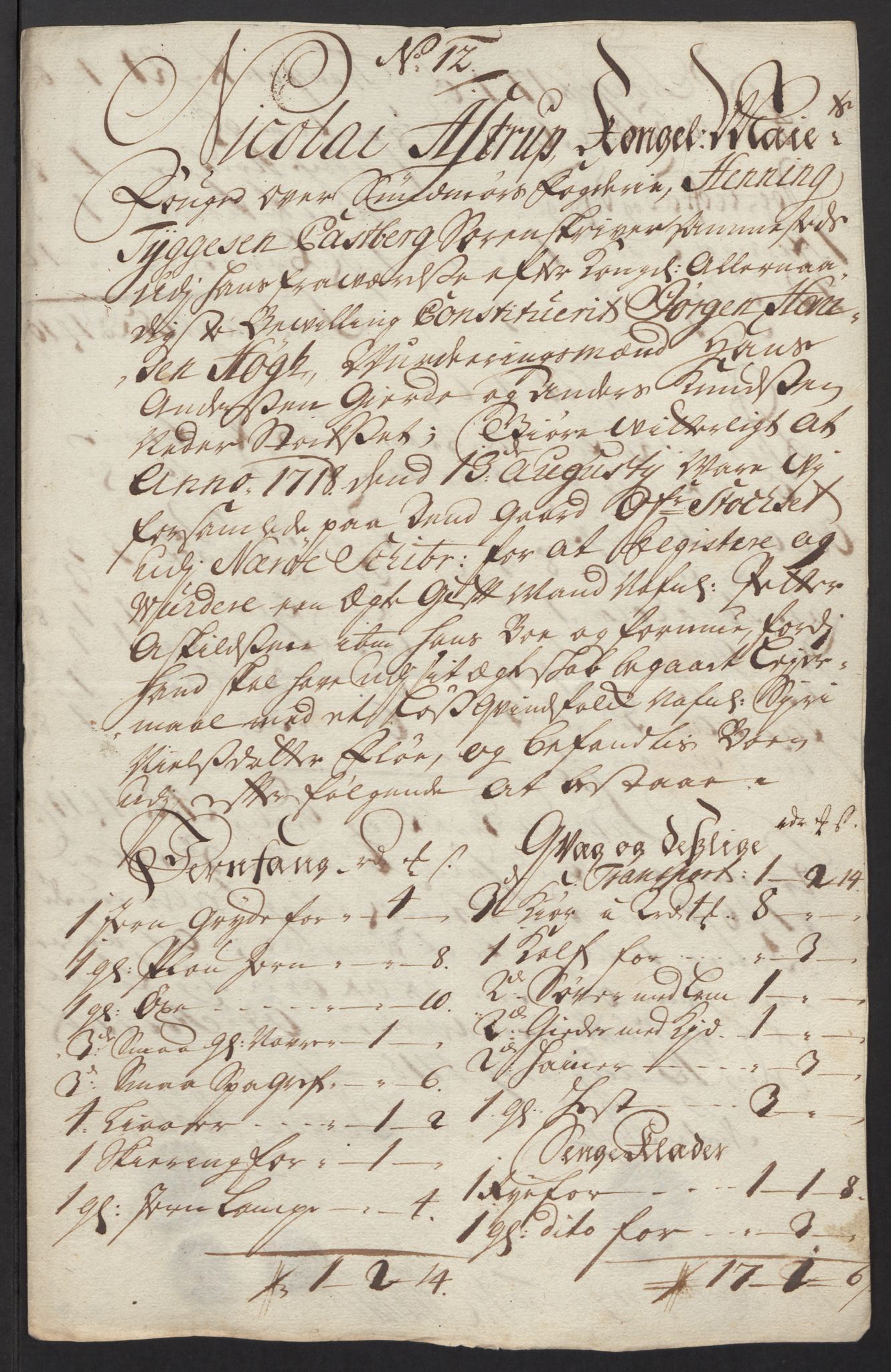 Rentekammeret inntil 1814, Reviderte regnskaper, Fogderegnskap, AV/RA-EA-4092/R54/L3570: Fogderegnskap Sunnmøre, 1718, p. 131