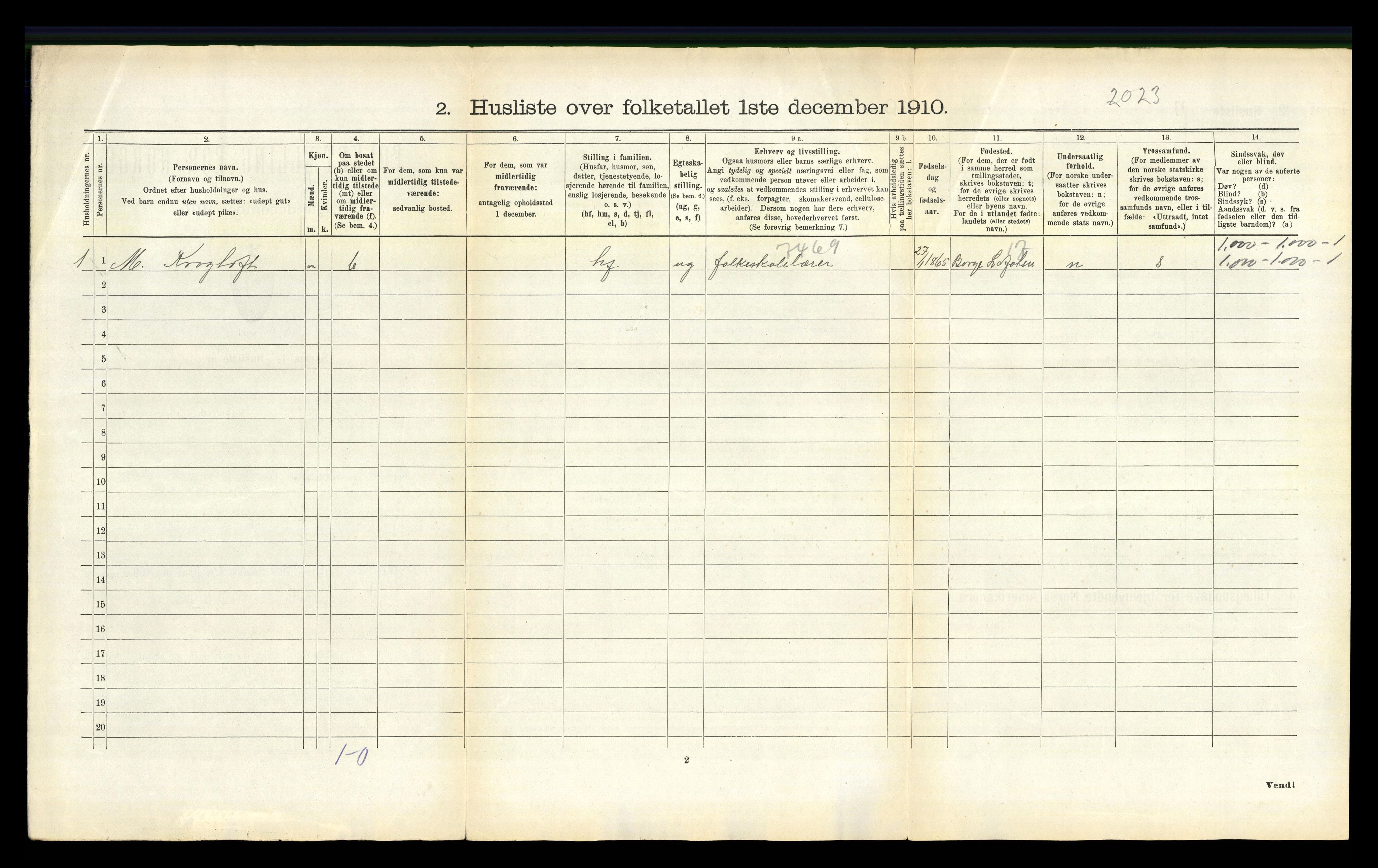 RA, 1910 census for Buksnes, 1910, p. 139