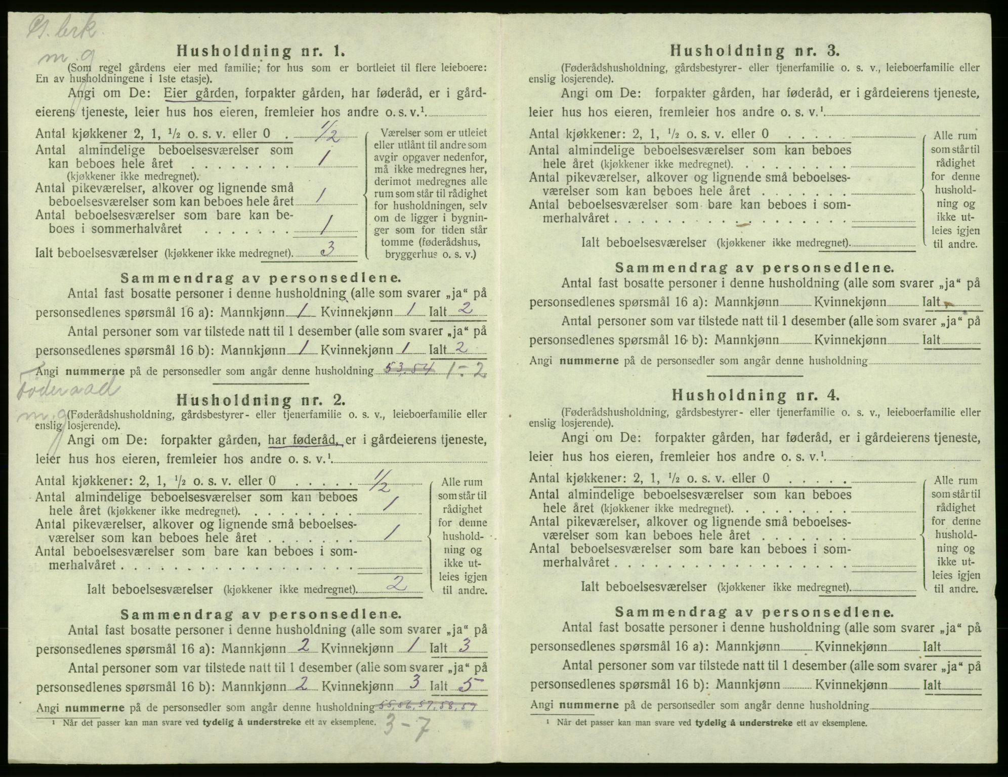 SAB, 1920 census for Bremnes, 1920, p. 643