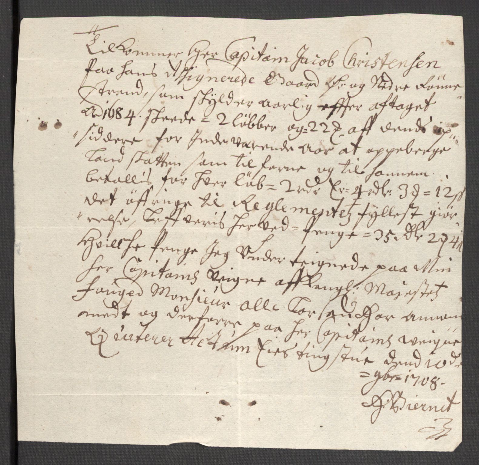 Rentekammeret inntil 1814, Reviderte regnskaper, Fogderegnskap, AV/RA-EA-4092/R48/L2985: Fogderegnskap Sunnhordland og Hardanger, 1708, p. 291