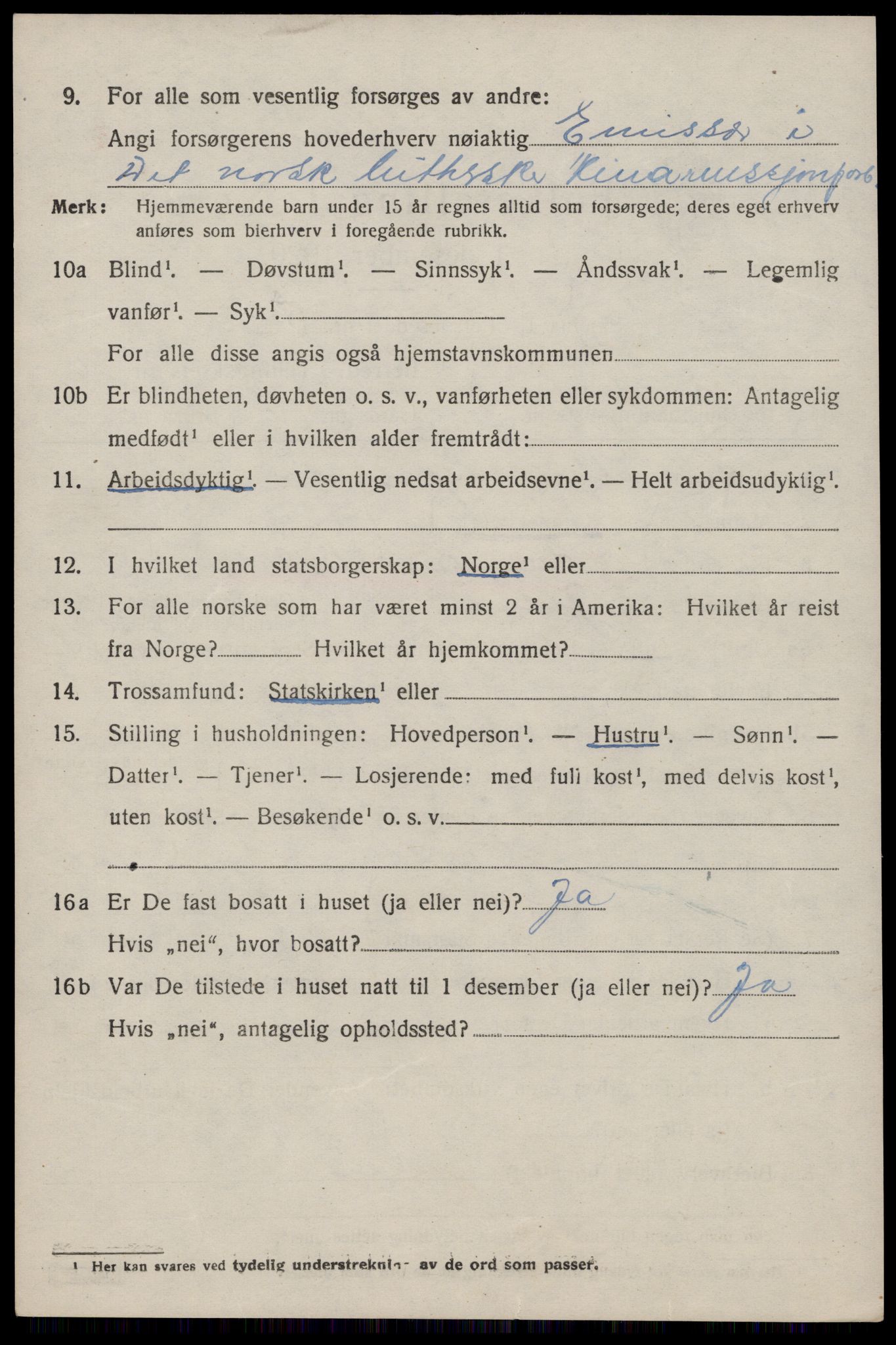 SAST, 1920 census for Jelsa, 1920, p. 1661