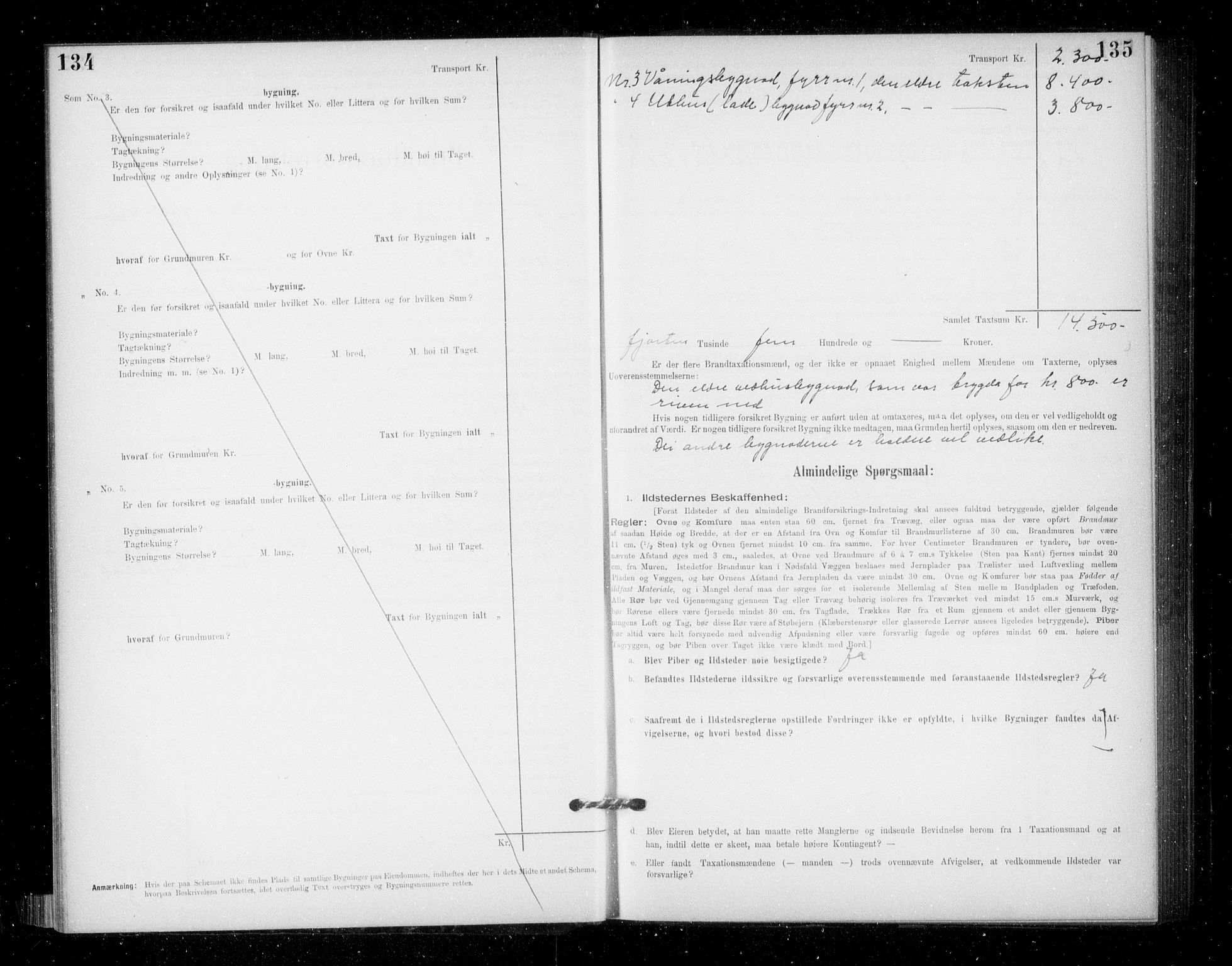 Lensmannen i Jondal, AV/SAB-A-33101/0012/L0005: Branntakstprotokoll, skjematakst, 1894-1951, p. 134-135