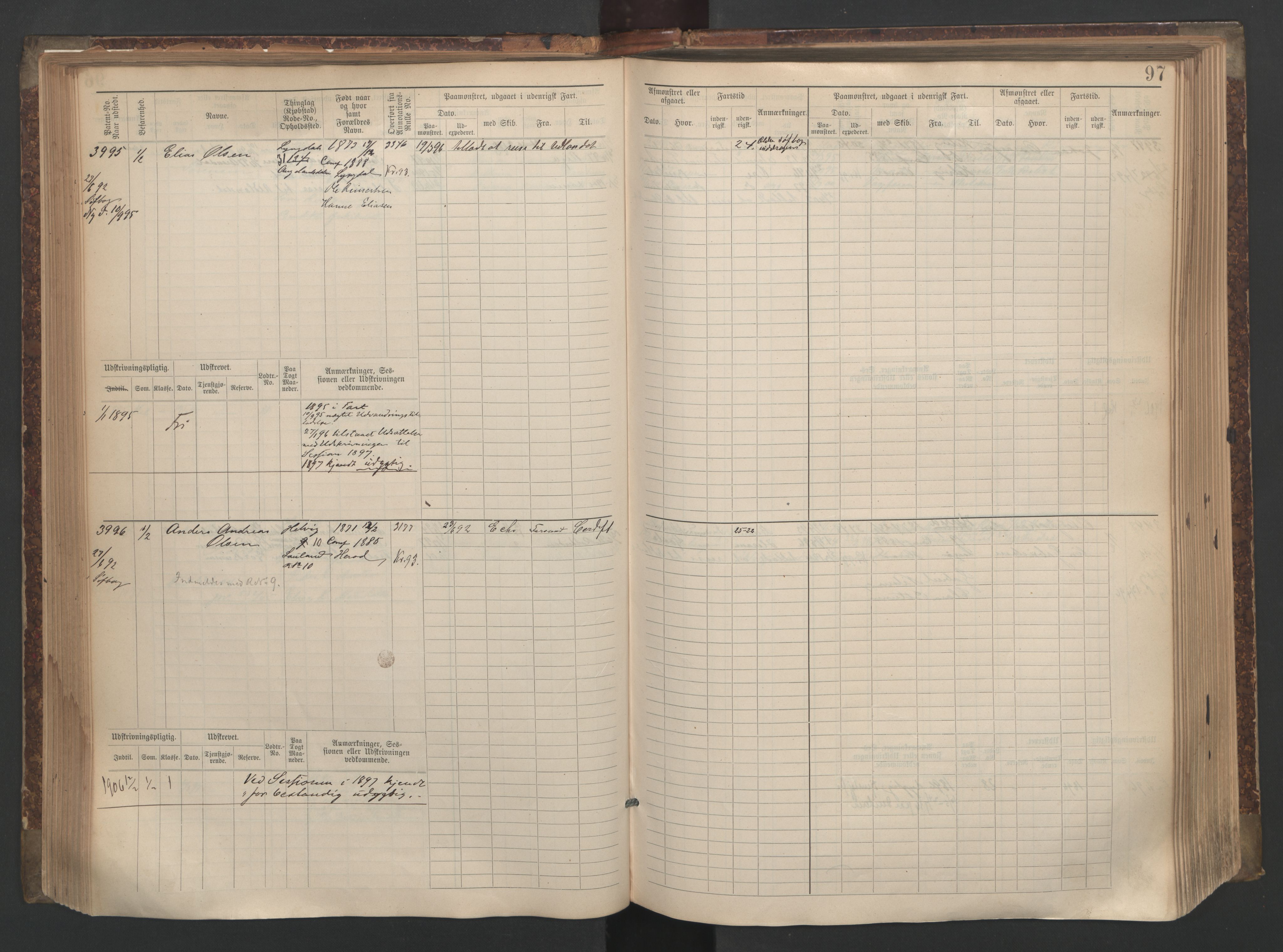 Farsund mønstringskrets, SAK/2031-0017/F/Fb/L0006: Hovedrulle nr 3805-4478, M-9, 1890-1930, p. 98