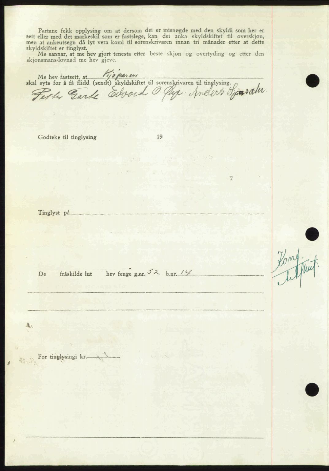 Nordmøre sorenskriveri, AV/SAT-A-4132/1/2/2Ca: Mortgage book no. A115, 1950-1950, Diary no: : 1480/1950