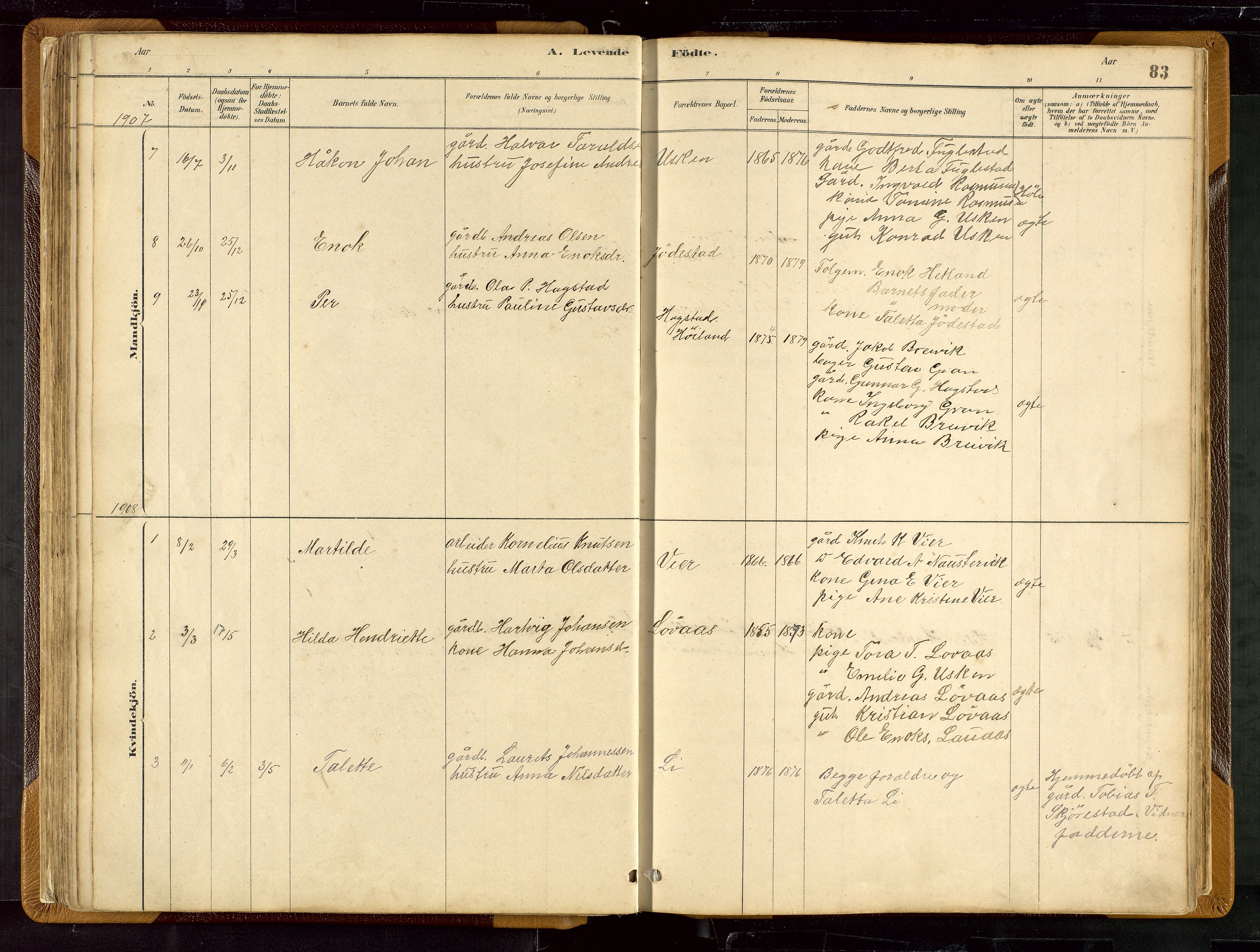 Hetland sokneprestkontor, AV/SAST-A-101826/30/30BB/L0007: Parish register (copy) no. B 7, 1878-1910, p. 83