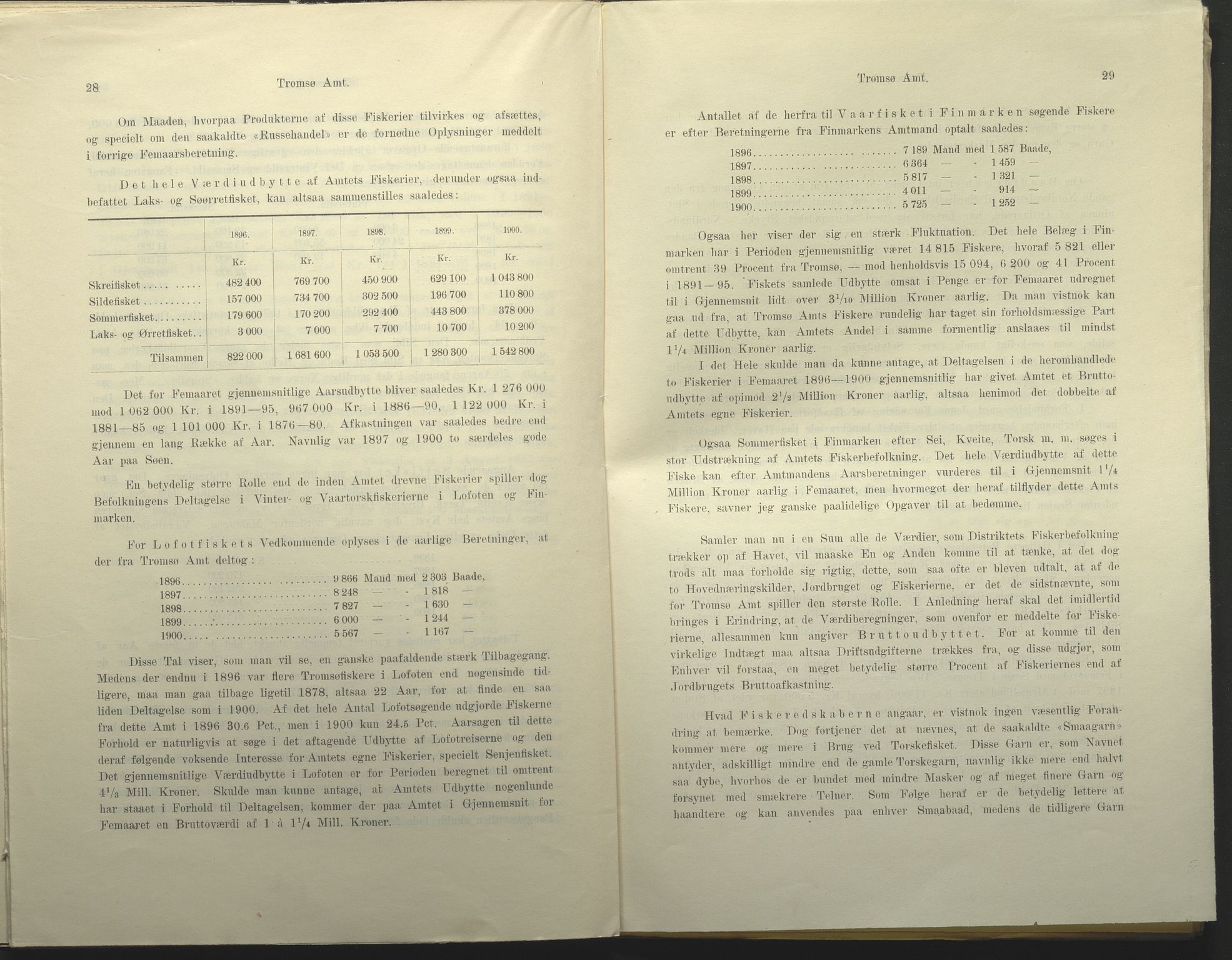 Fylkesmannen i Troms, AV/SATØ-S-0001/A7.25.1/L2072: Femårsberetninger, 1891-1900, p. 319