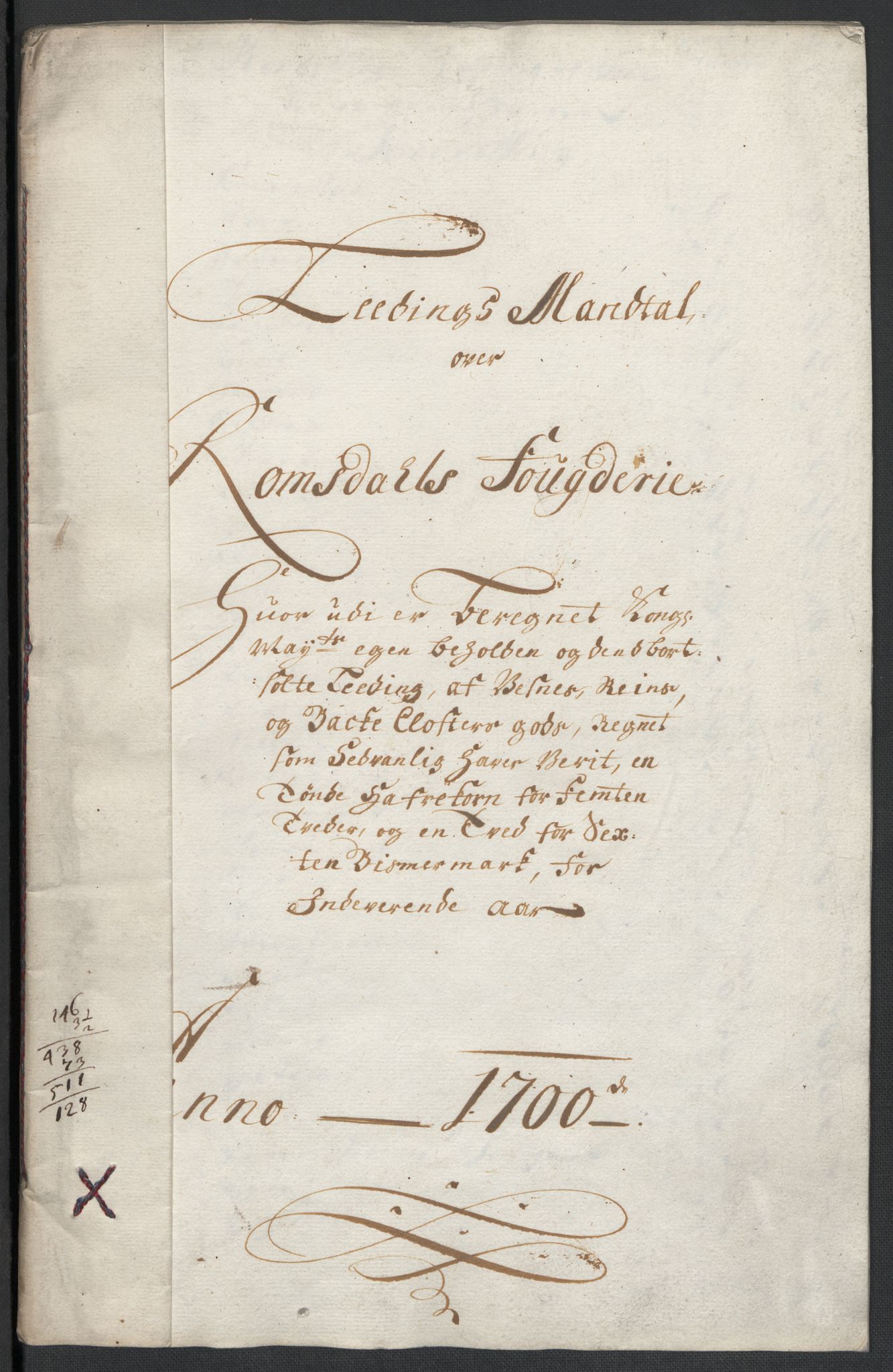 Rentekammeret inntil 1814, Reviderte regnskaper, Fogderegnskap, RA/EA-4092/R55/L3654: Fogderegnskap Romsdal, 1699-1700, p. 309