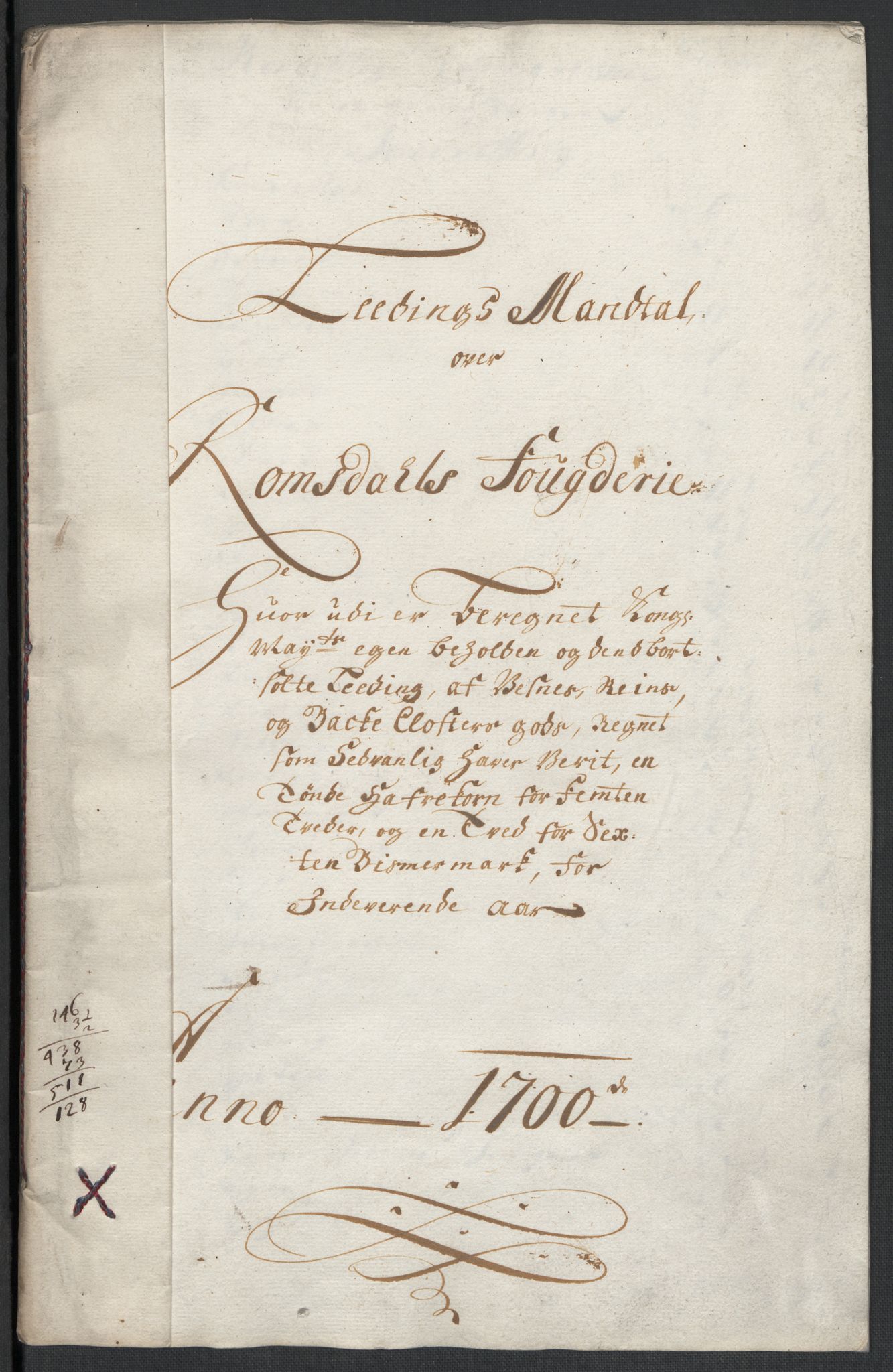 Rentekammeret inntil 1814, Reviderte regnskaper, Fogderegnskap, AV/RA-EA-4092/R55/L3654: Fogderegnskap Romsdal, 1699-1700, p. 309