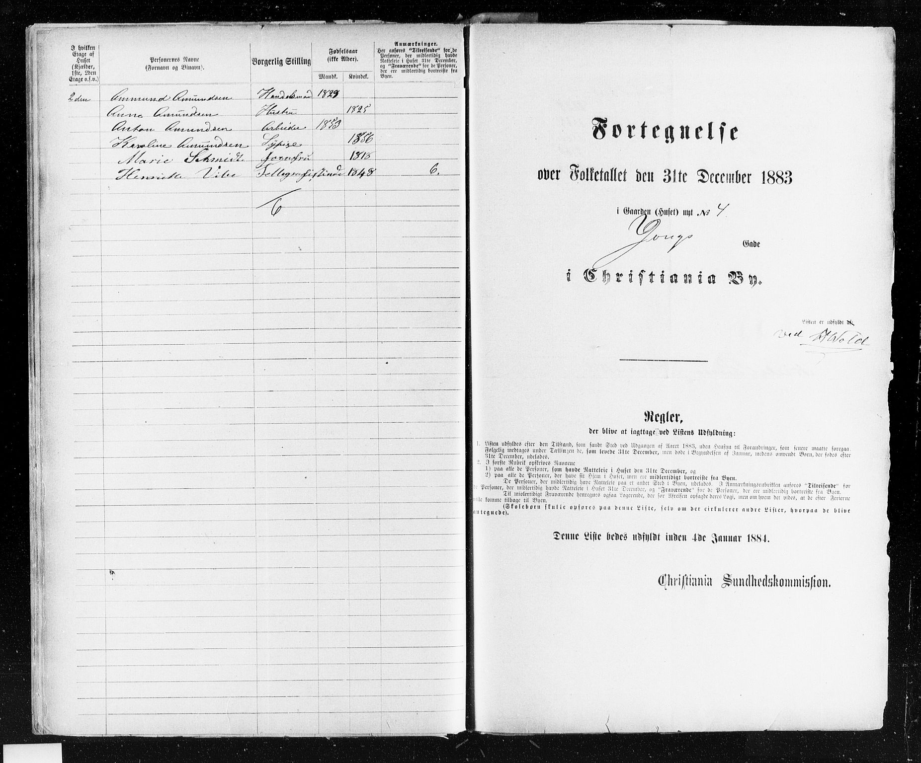 OBA, Municipal Census 1883 for Kristiania, 1883, p. 5472