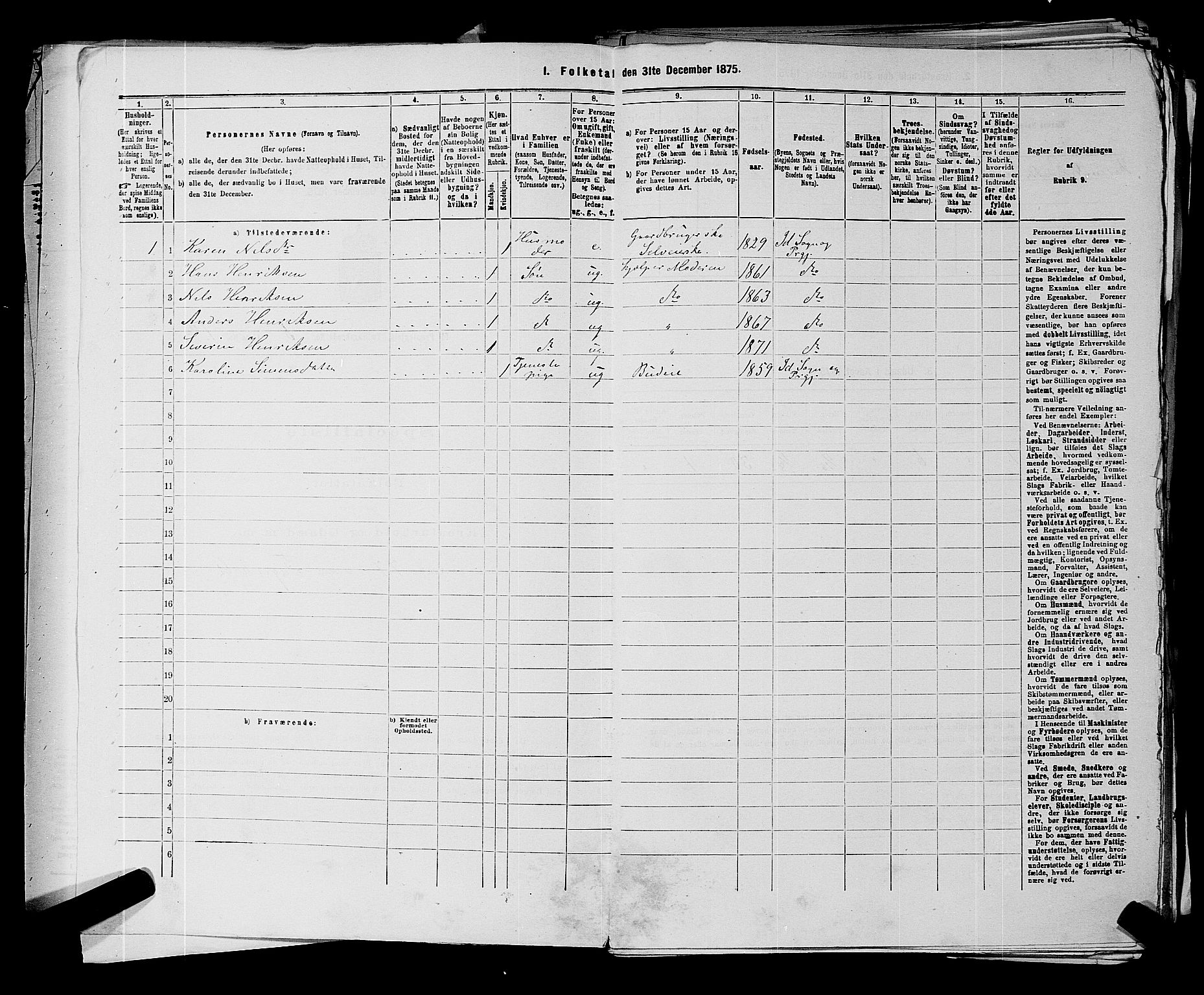 RA, 1875 census for 0117P Idd, 1875, p. 405