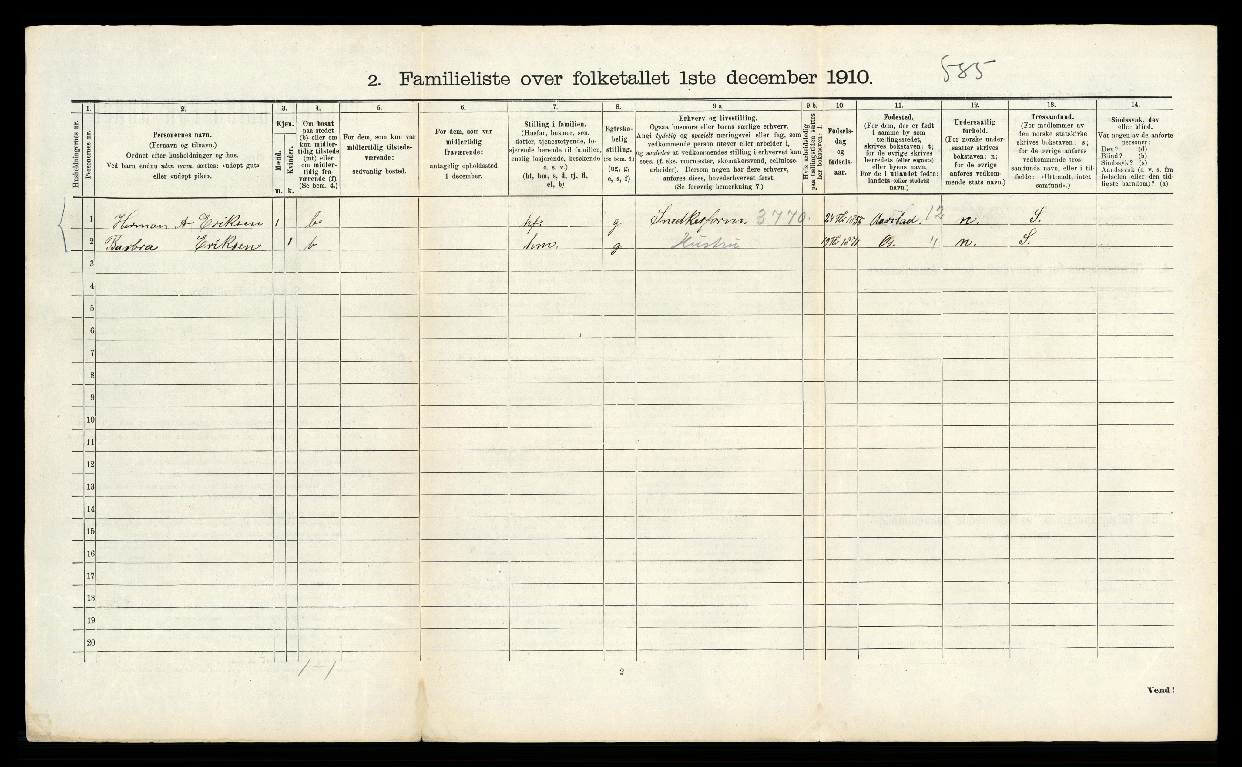 RA, 1910 census for Bergen, 1910, p. 29826