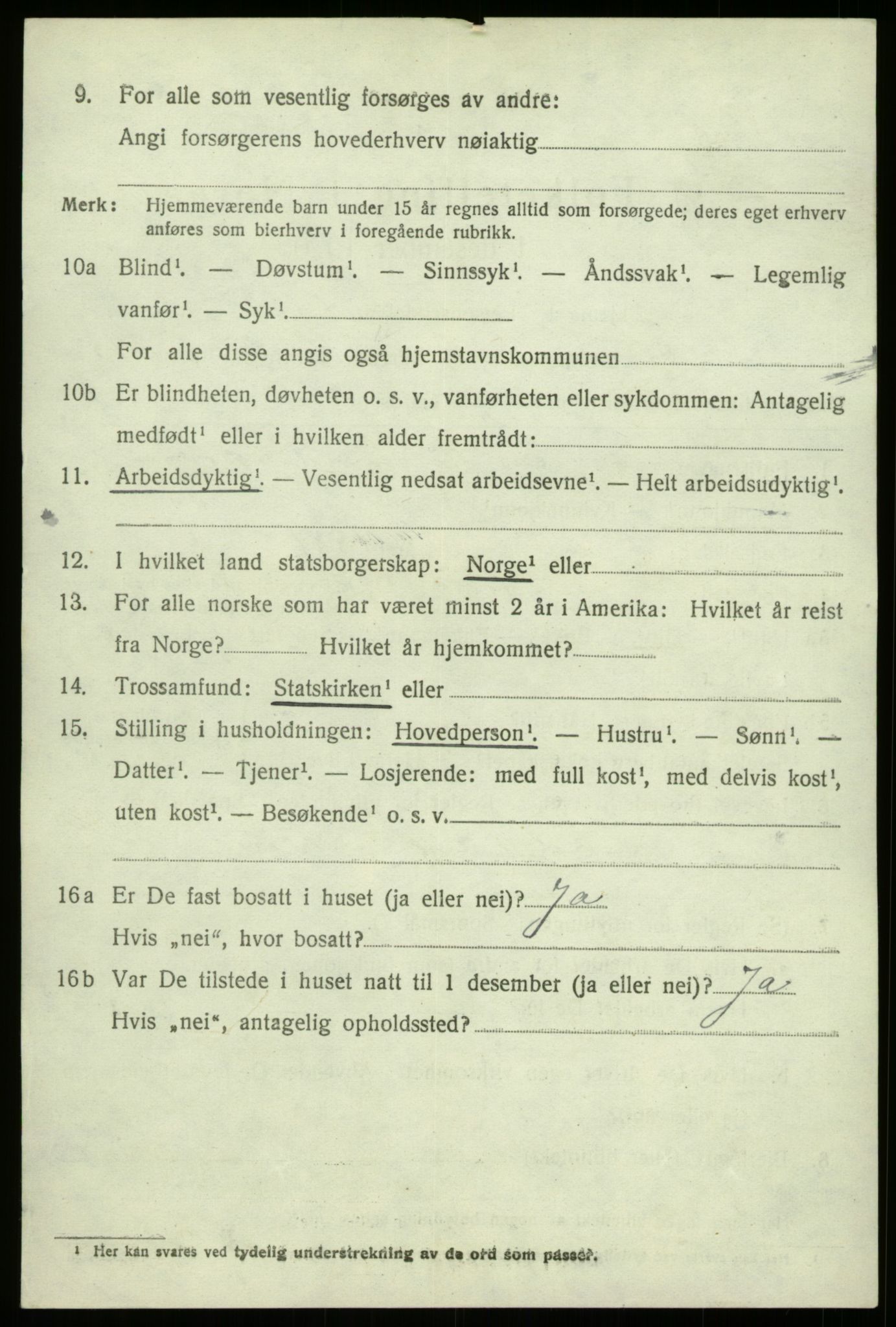 SAB, 1920 census for Sogndal, 1920, p. 5800