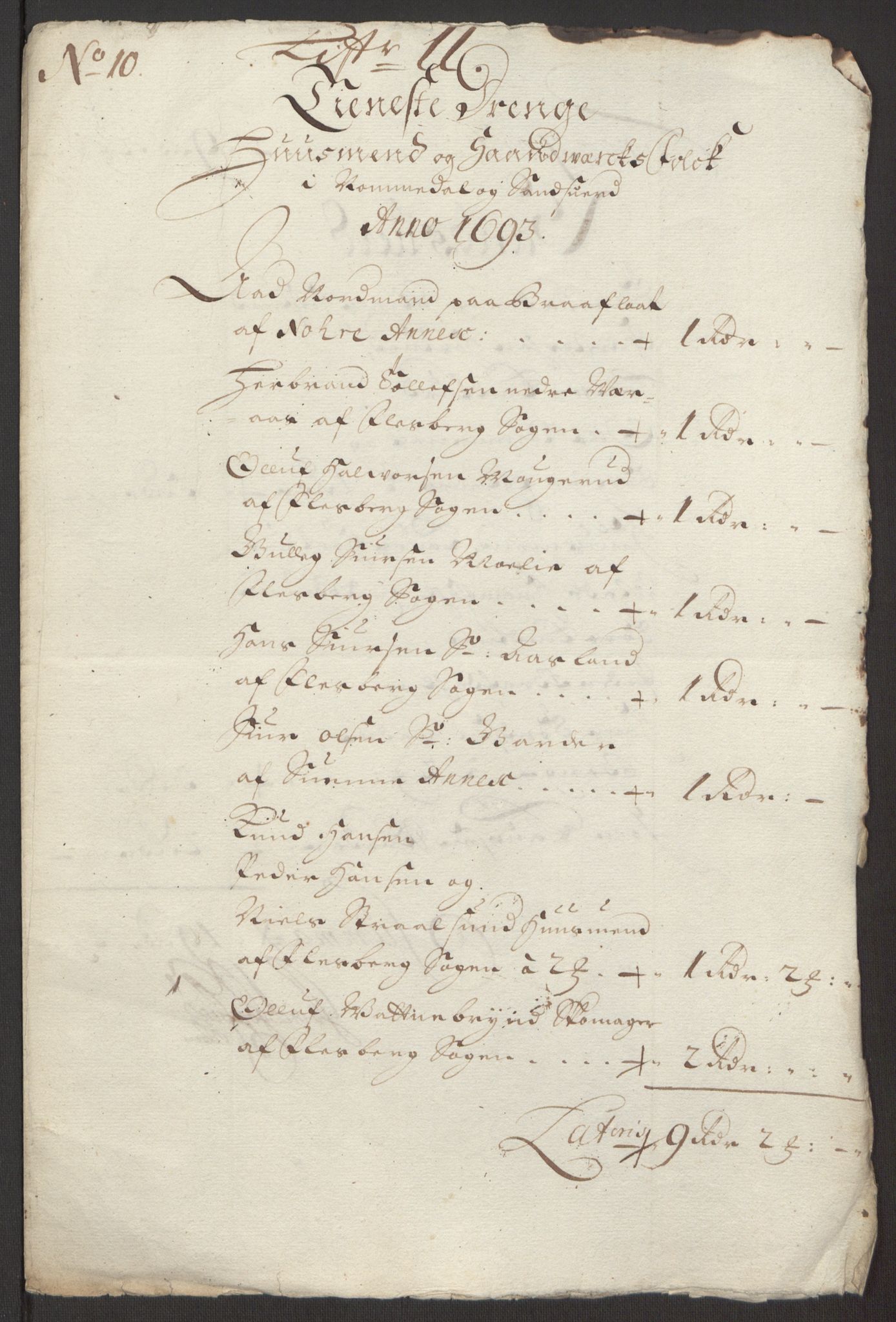 Rentekammeret inntil 1814, Reviderte regnskaper, Fogderegnskap, RA/EA-4092/R24/L1575: Fogderegnskap Numedal og Sandsvær, 1692-1695, p. 180