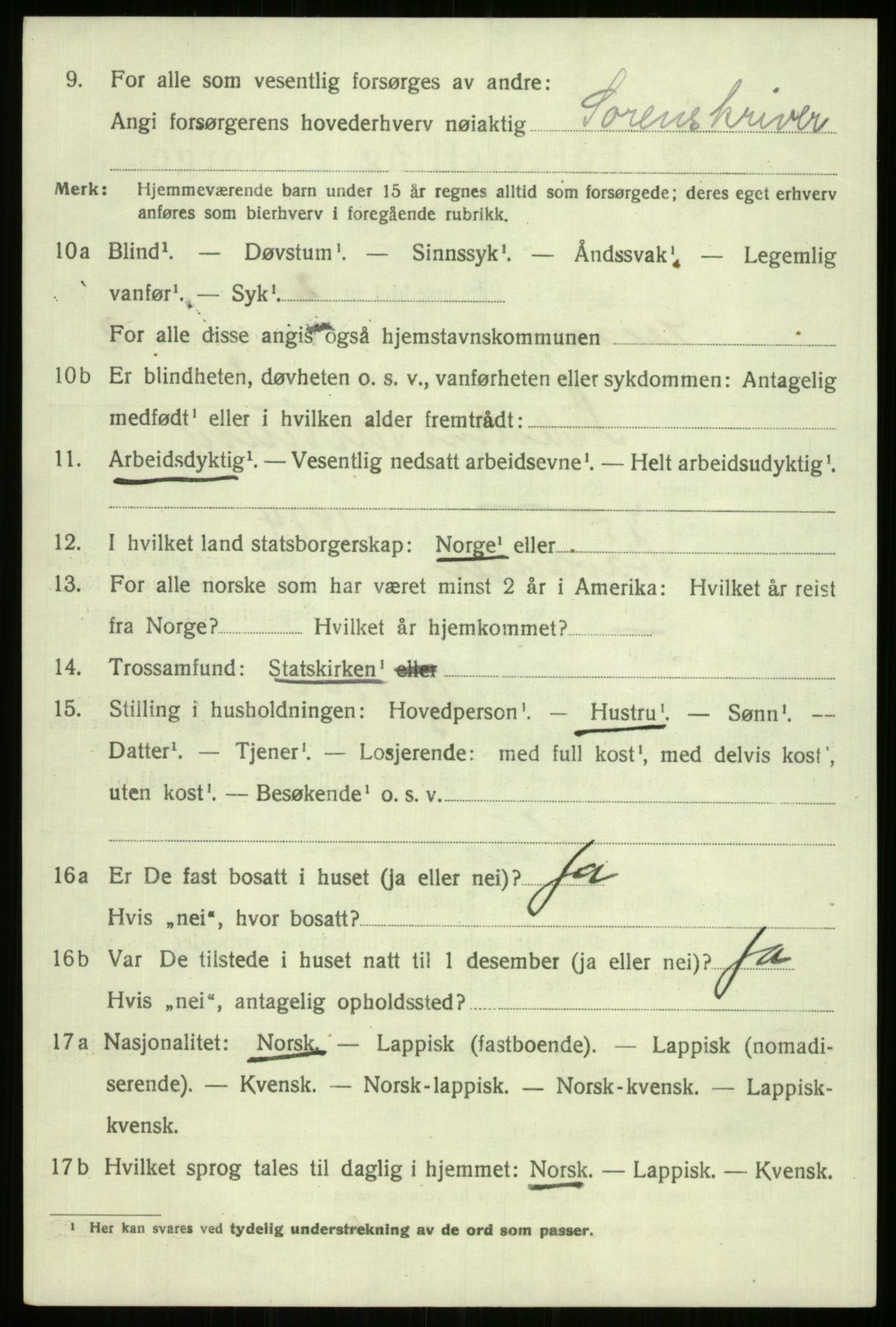 SATØ, 1920 census for Tromsø, 1920, p. 8979