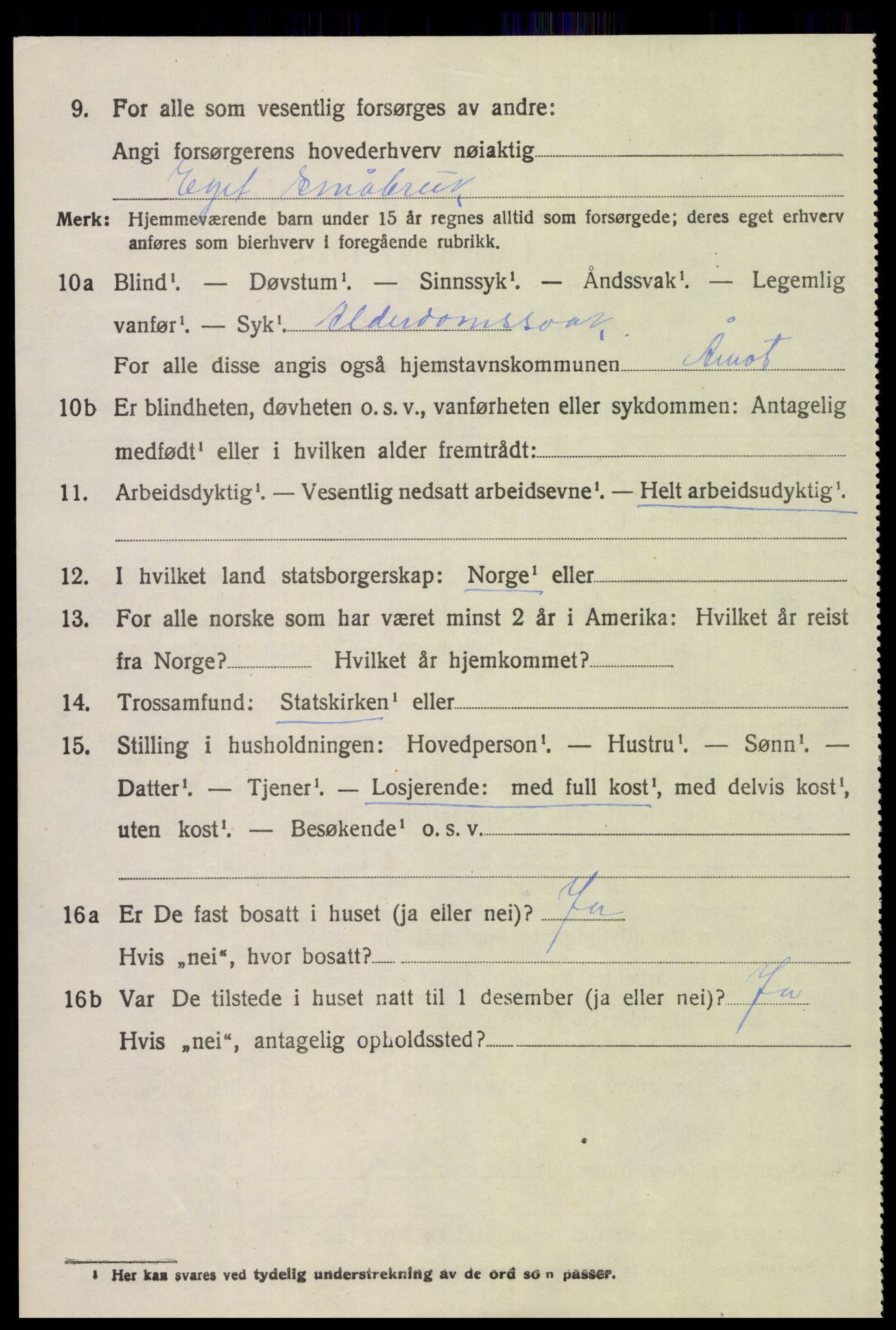 SAH, 1920 census for Åmot, 1920, p. 8186