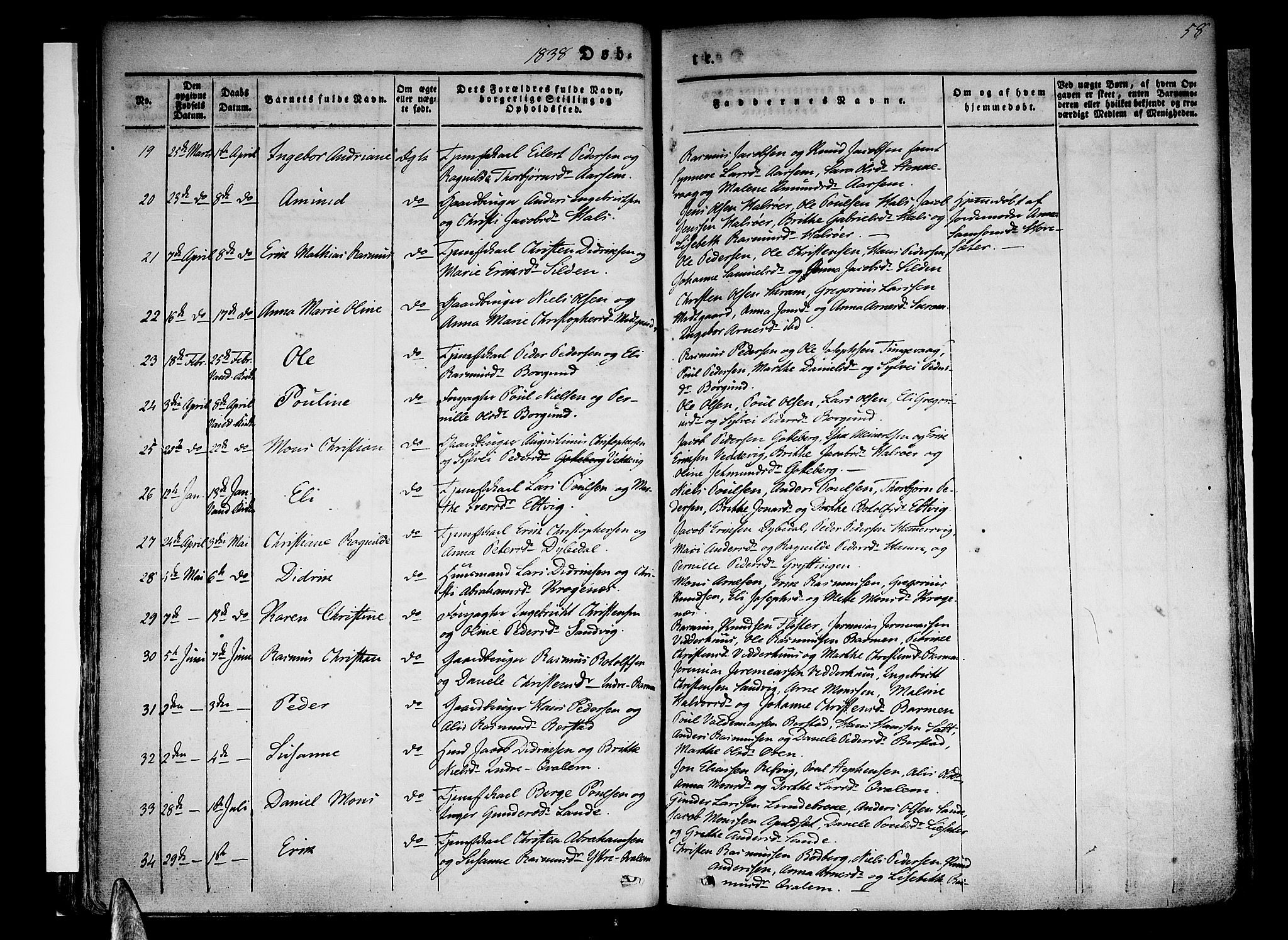 Selje sokneprestembete, AV/SAB-A-99938/H/Ha/Haa/Haaa: Parish register (official) no. A 9, 1829-1844, p. 58