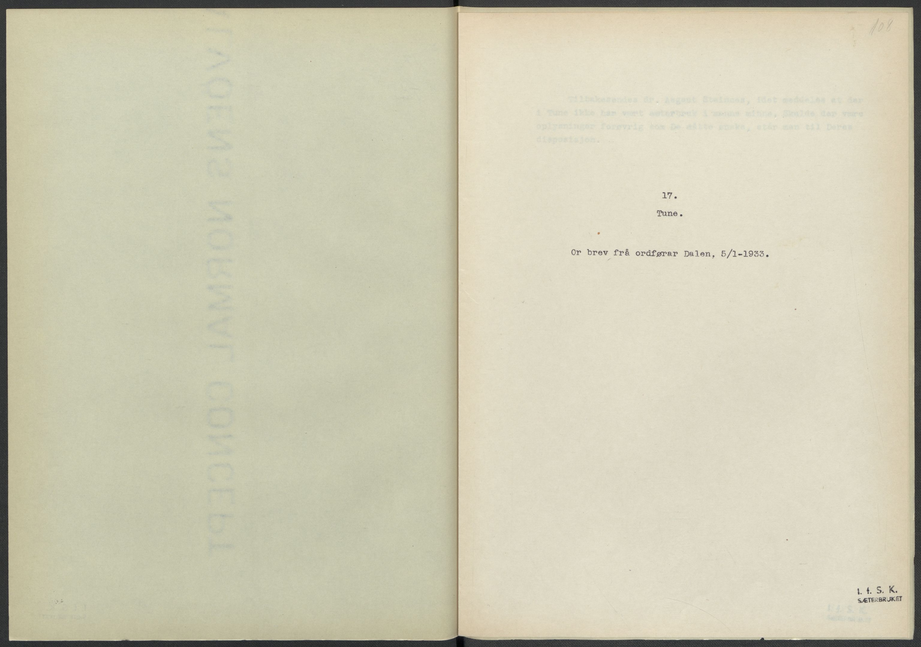 Instituttet for sammenlignende kulturforskning, AV/RA-PA-0424/F/Fc/L0002/0001: Eske B2: / Østfold (perm I), 1932-1935, p. 108