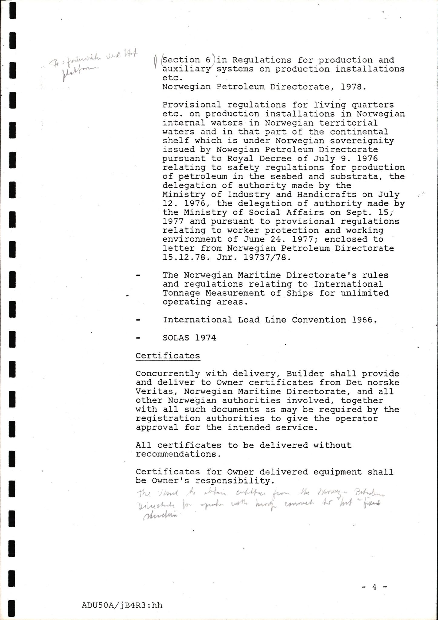 Pa 1503 - Stavanger Drilling AS, AV/SAST-A-101906/2/E/Eb/Eba/L0007: Sak og korrespondanse, 1975-1980