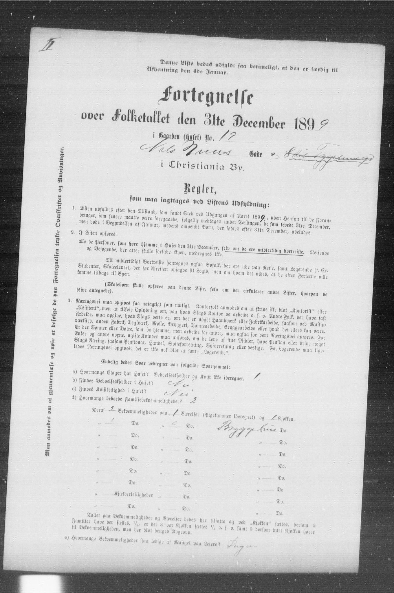 OBA, Municipal Census 1899 for Kristiania, 1899, p. 9127