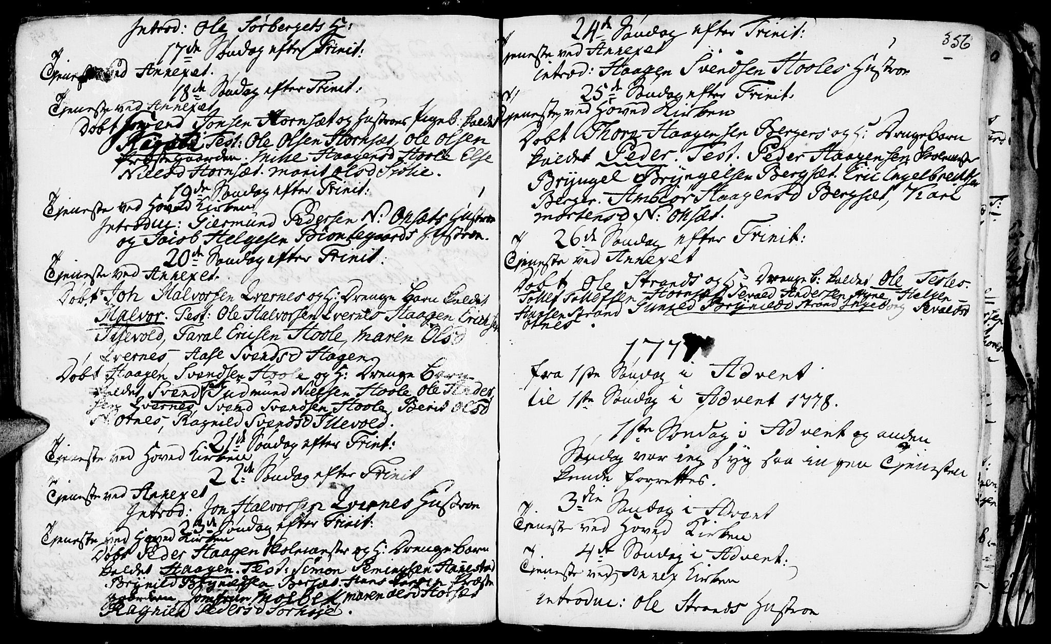 Rendalen prestekontor, AV/SAH-PREST-054/H/Ha/Haa/L0001: Parish register (official) no. 1, 1733-1787, p. 356
