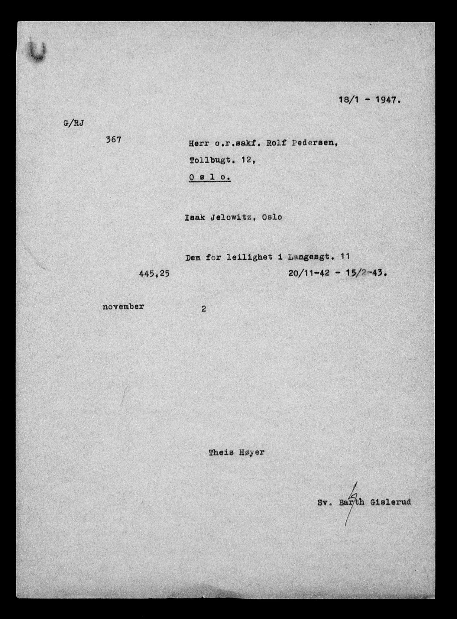 Justisdepartementet, Tilbakeføringskontoret for inndratte formuer, AV/RA-S-1564/H/Hc/Hcc/L0948: --, 1945-1947, p. 36