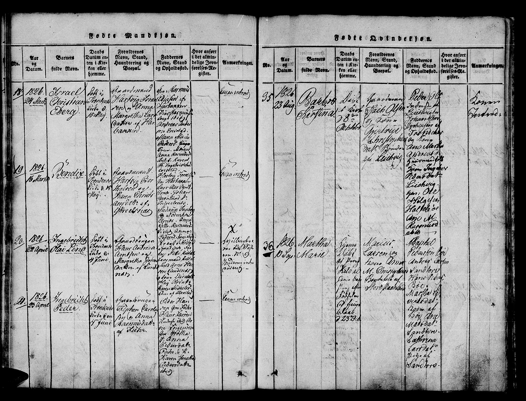 Trondenes sokneprestkontor, AV/SATØ-S-1319/H/Ha/L0006kirke: Parish register (official) no. 6, 1821-1827