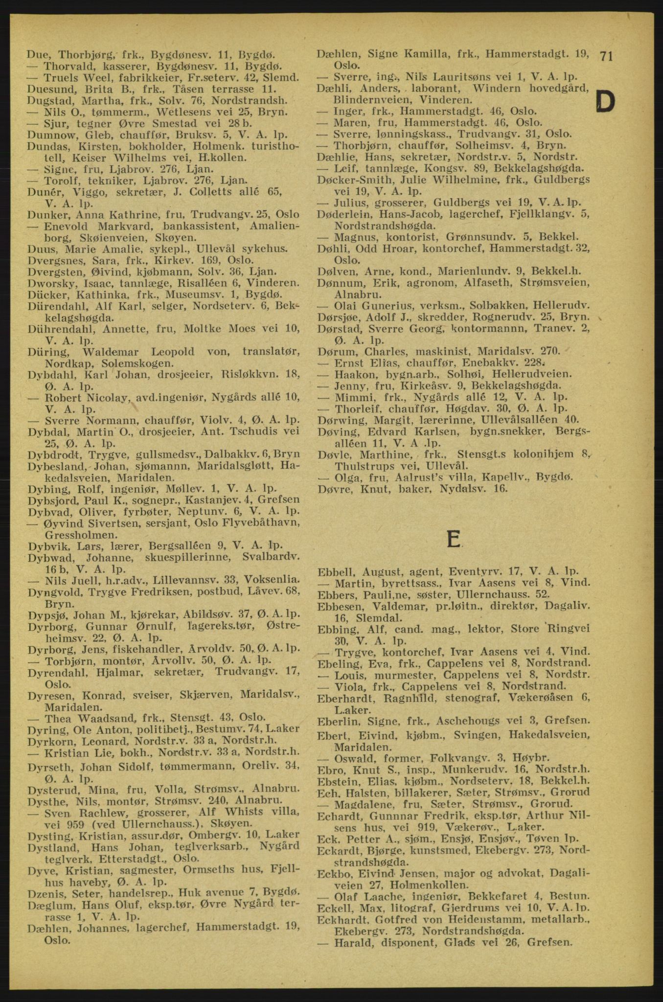 Aker adressebok/adressekalender, PUBL/001/A/005: Aker adressebok, 1934-1935, p. 71