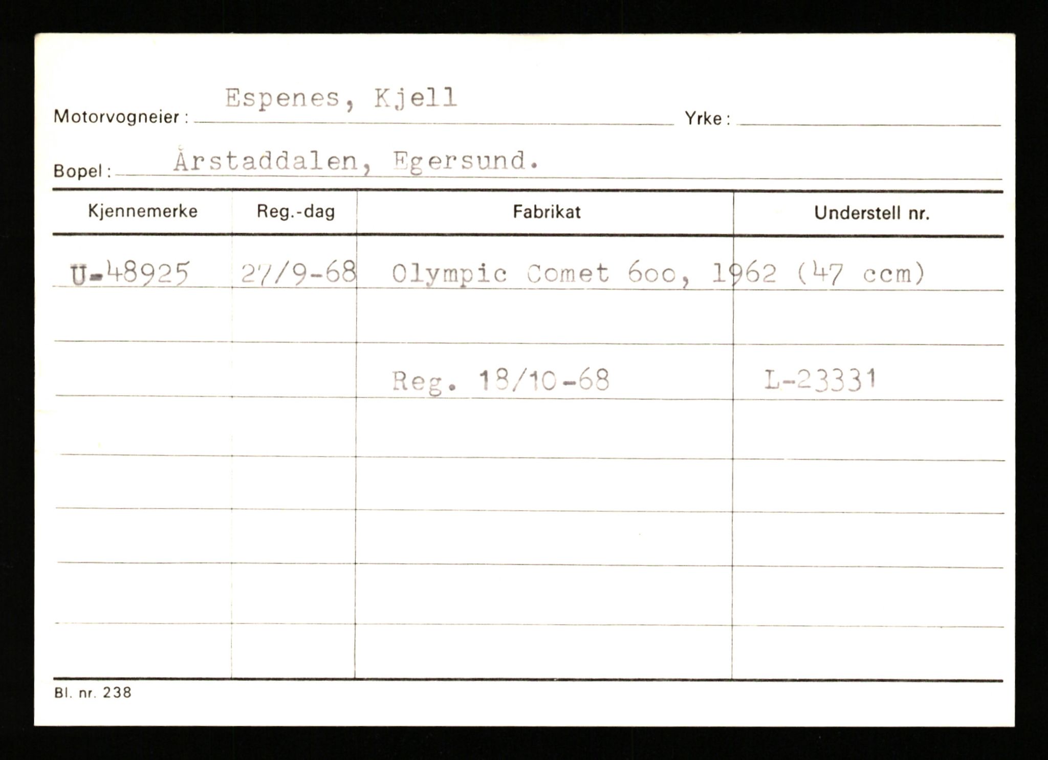 Stavanger trafikkstasjon, AV/SAST-A-101942/0/G/L0006: Registreringsnummer: 34250 - 49007, 1930-1971, p. 3434