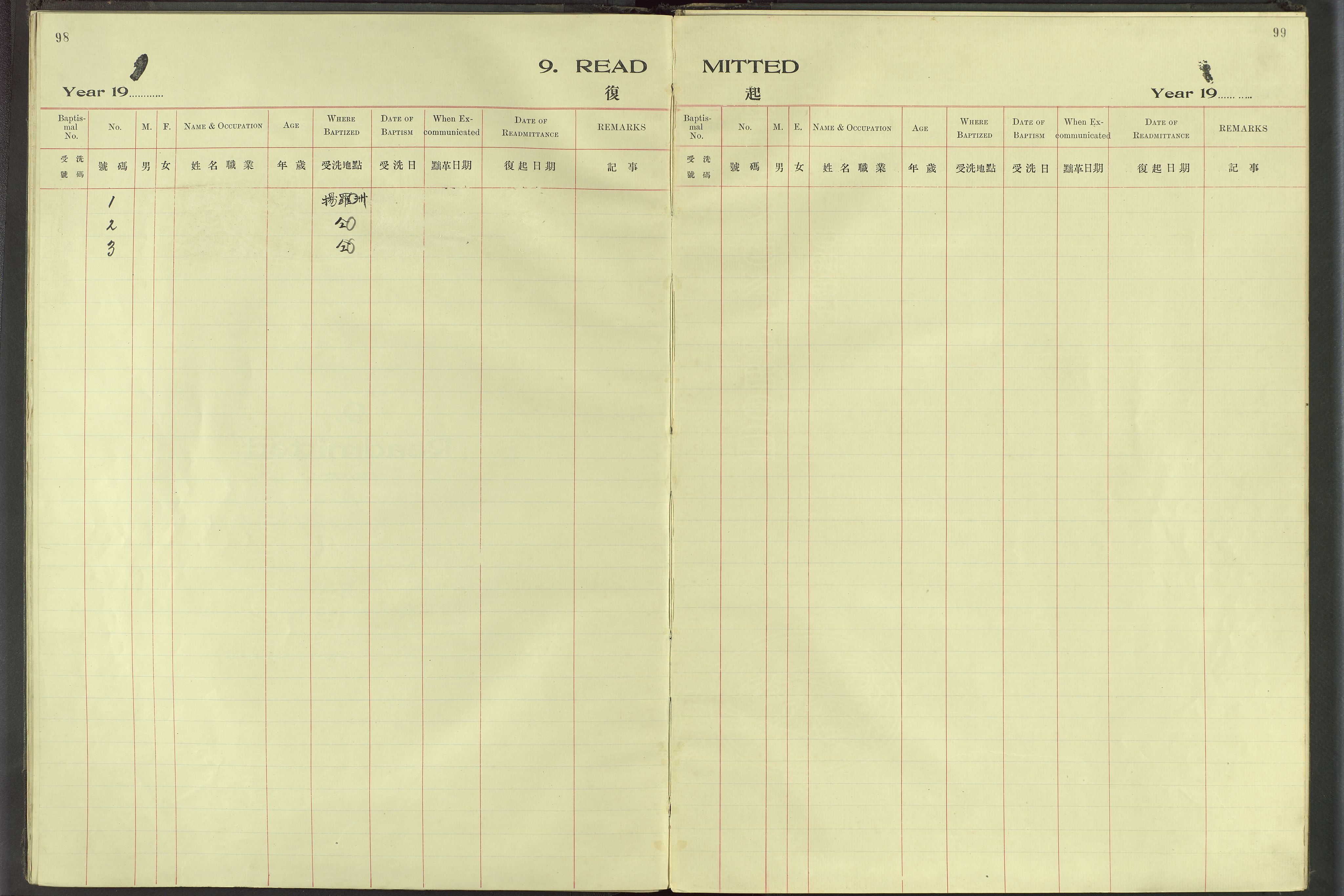 Det Norske Misjonsselskap - utland - Kina (Hunan), VID/MA-A-1065/Dm/L0097: Parish register (official) no. 135, 1917-1948, p. 98-99