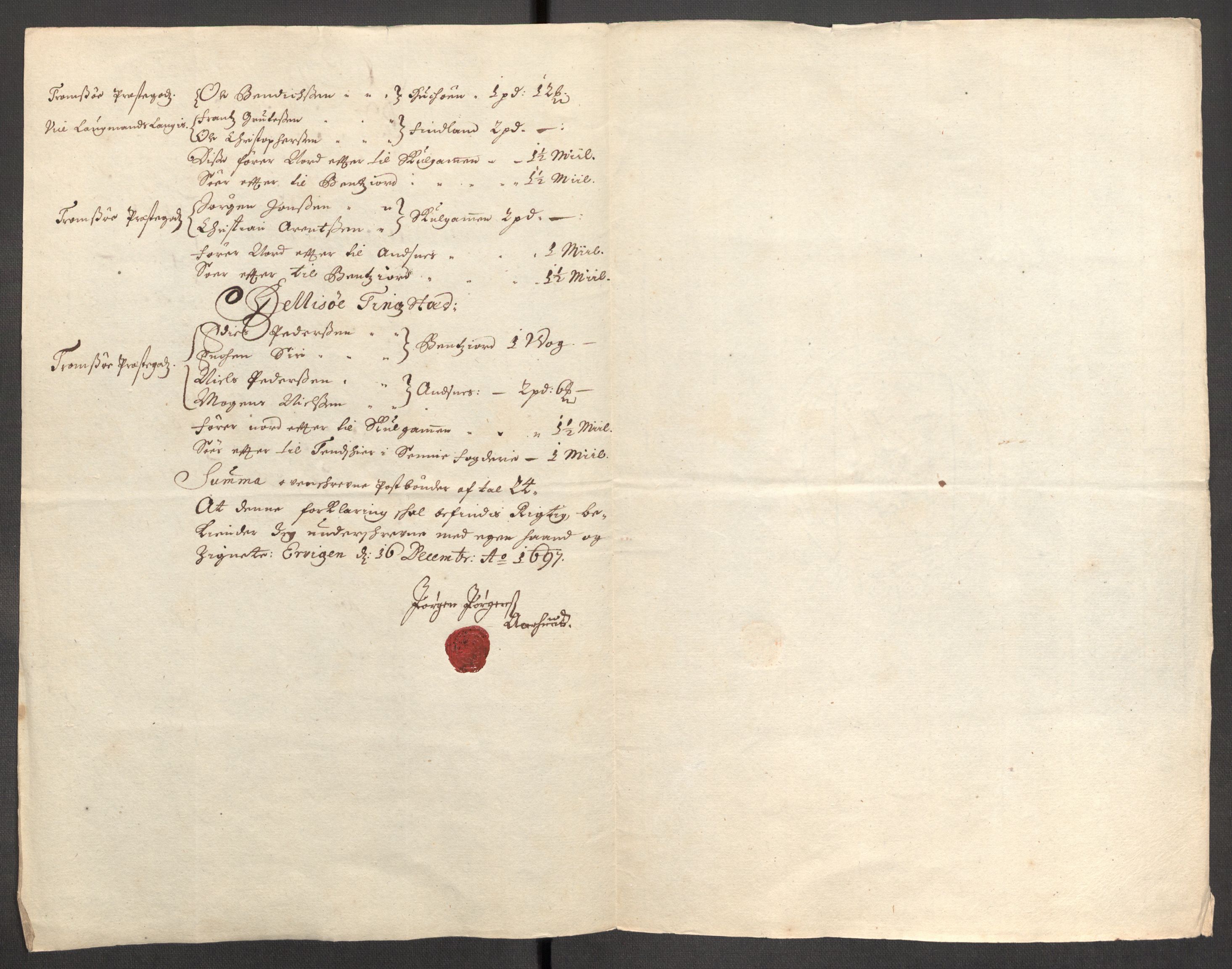 Rentekammeret inntil 1814, Reviderte regnskaper, Fogderegnskap, RA/EA-4092/R68/L4754: Fogderegnskap Senja og Troms, 1697-1699, p. 128