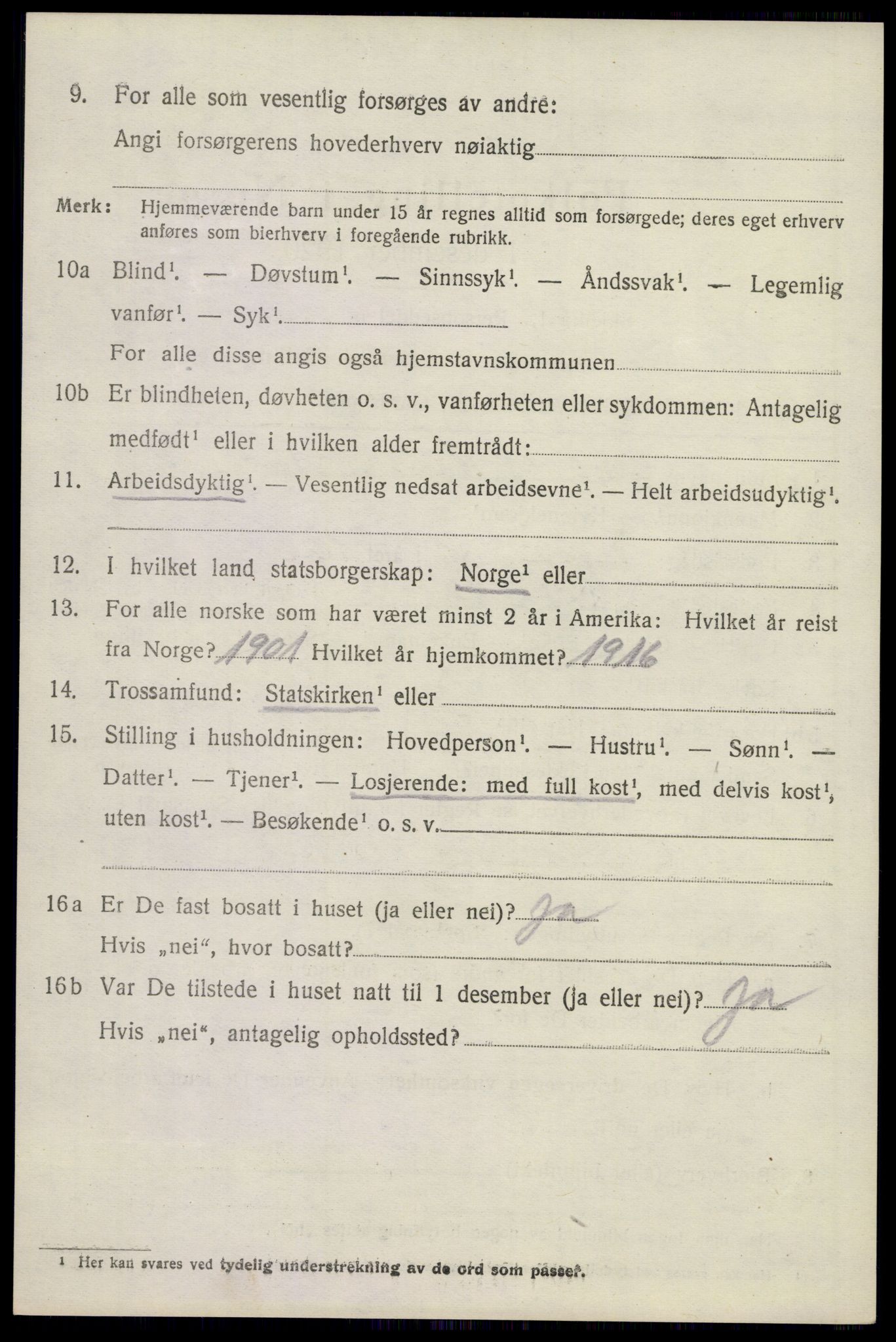 SAKO, 1920 census for Sandeherred, 1920, p. 12511