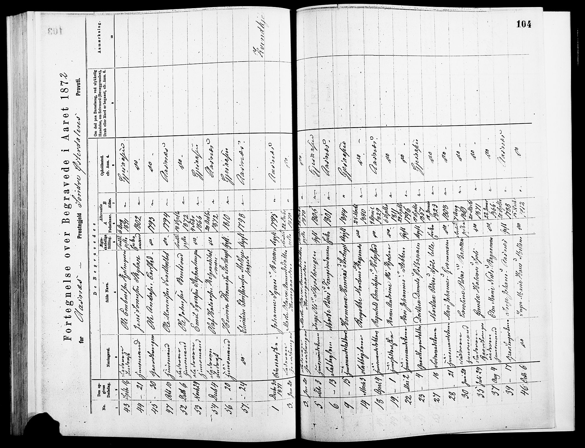 Åsnes prestekontor, AV/SAH-PREST-042/H/Ha/Haa/L0000A: Parish register (official), 1866-1872, p. 104