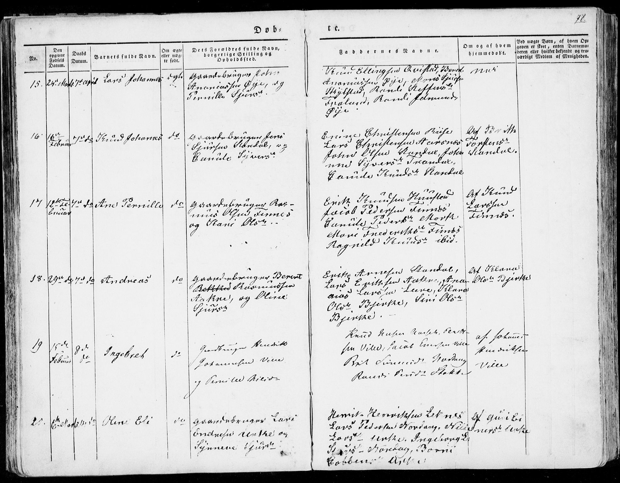 Ministerialprotokoller, klokkerbøker og fødselsregistre - Møre og Romsdal, AV/SAT-A-1454/515/L0208: Parish register (official) no. 515A04, 1830-1846, p. 78