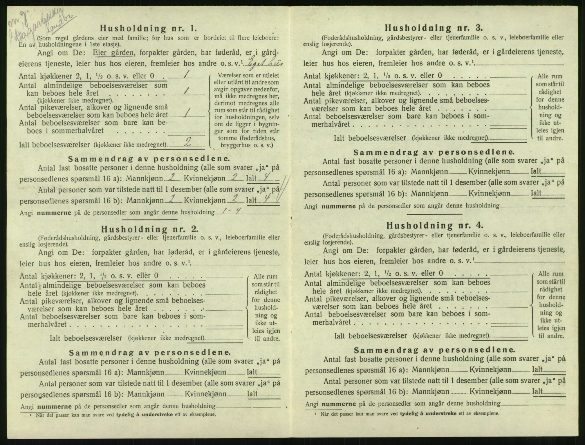 SAT, 1920 census for Straumsnes, 1920, p. 144