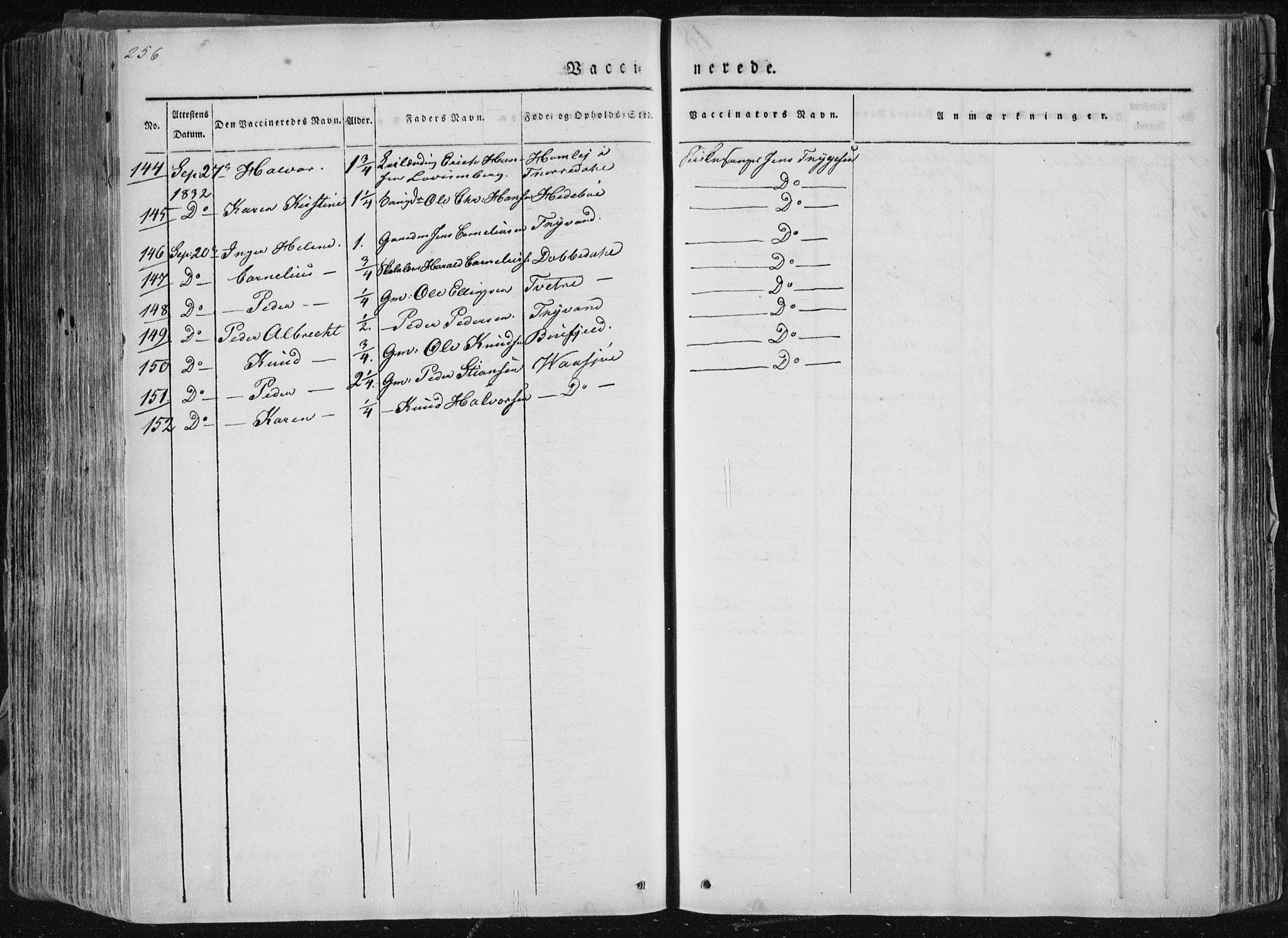 Sannidal kirkebøker, SAKO/A-296/F/Fa/L0007: Parish register (official) no. 7, 1831-1854, p. 256