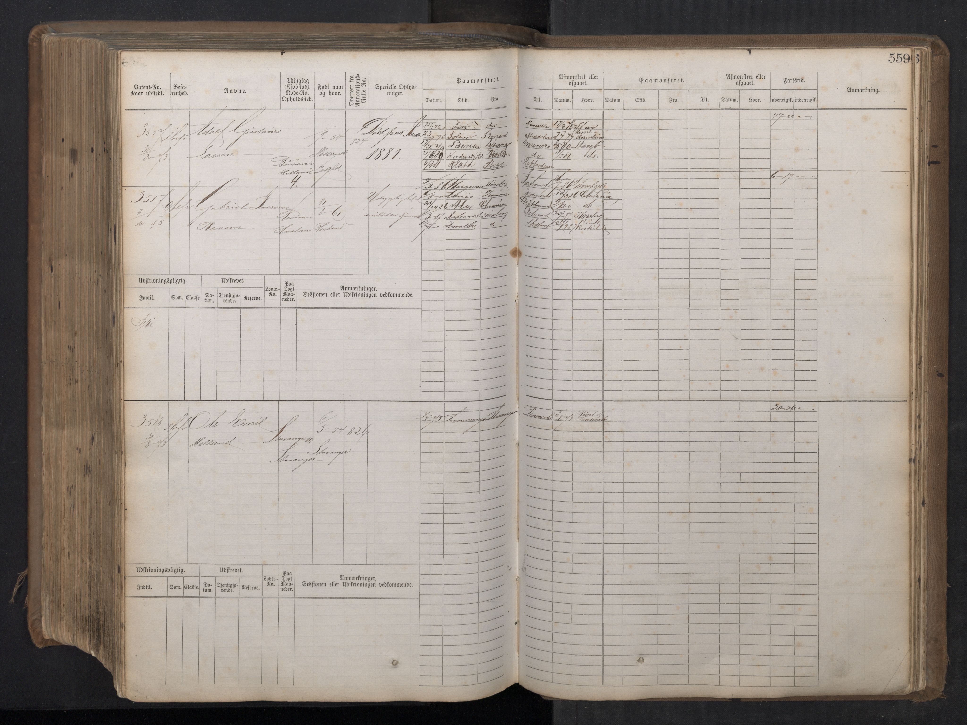 Stavanger sjømannskontor, AV/SAST-A-102006/F/Fb/Fbb/L0018: Sjøfartshovedrulle patnentnr. 2402-3602 (dublett), 1869, p. 563